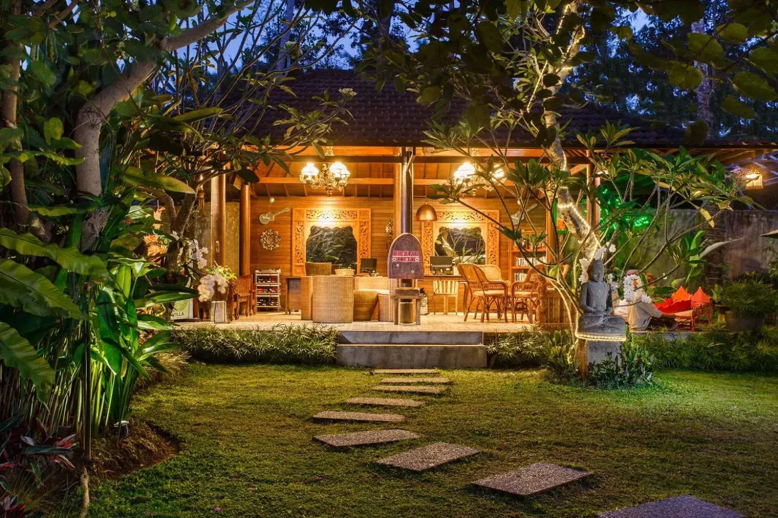 Lobby or reception, Garden in Ubud Raya Villa