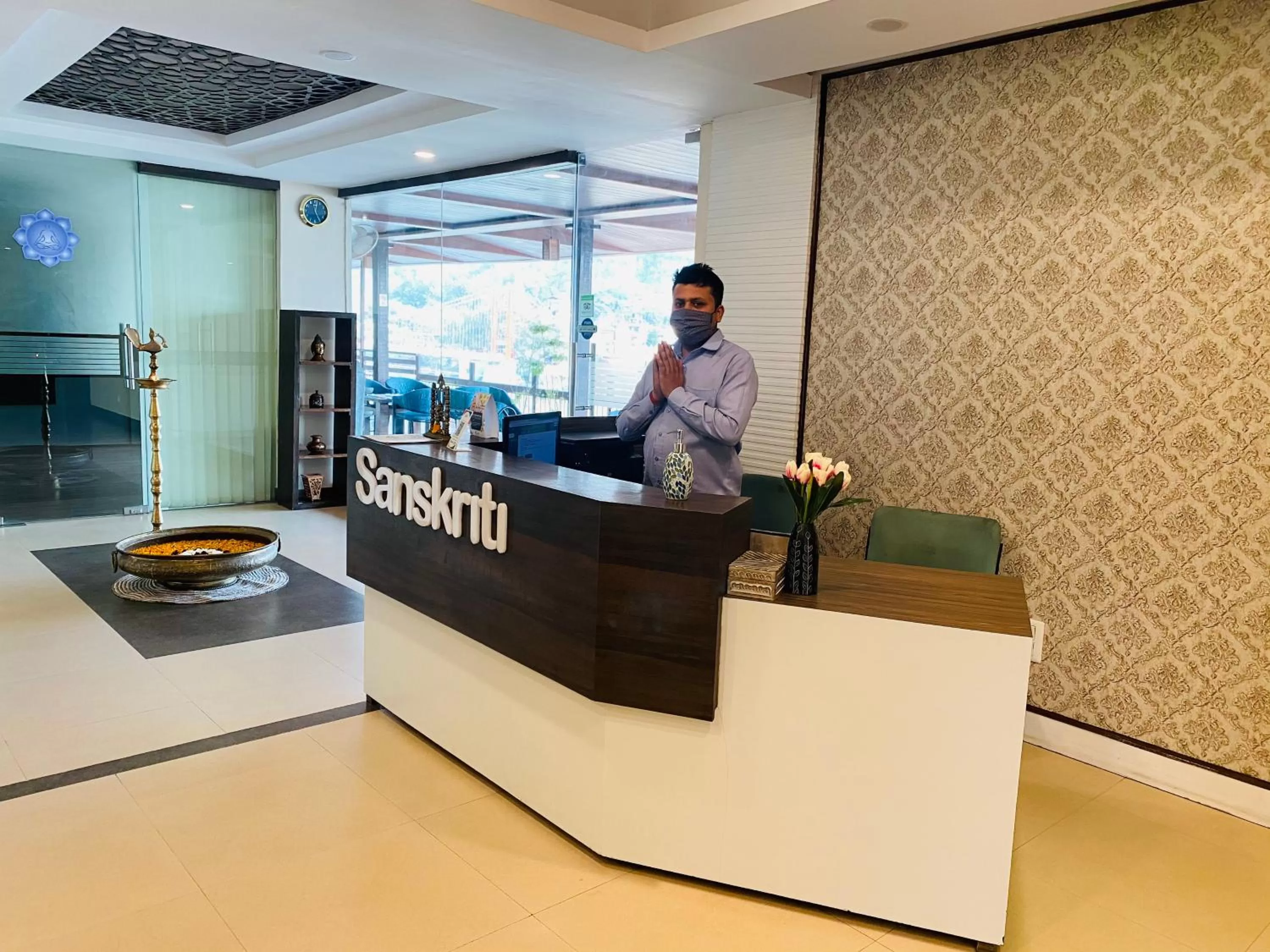 Lobby or reception in Sanskriti Vedic Retreat