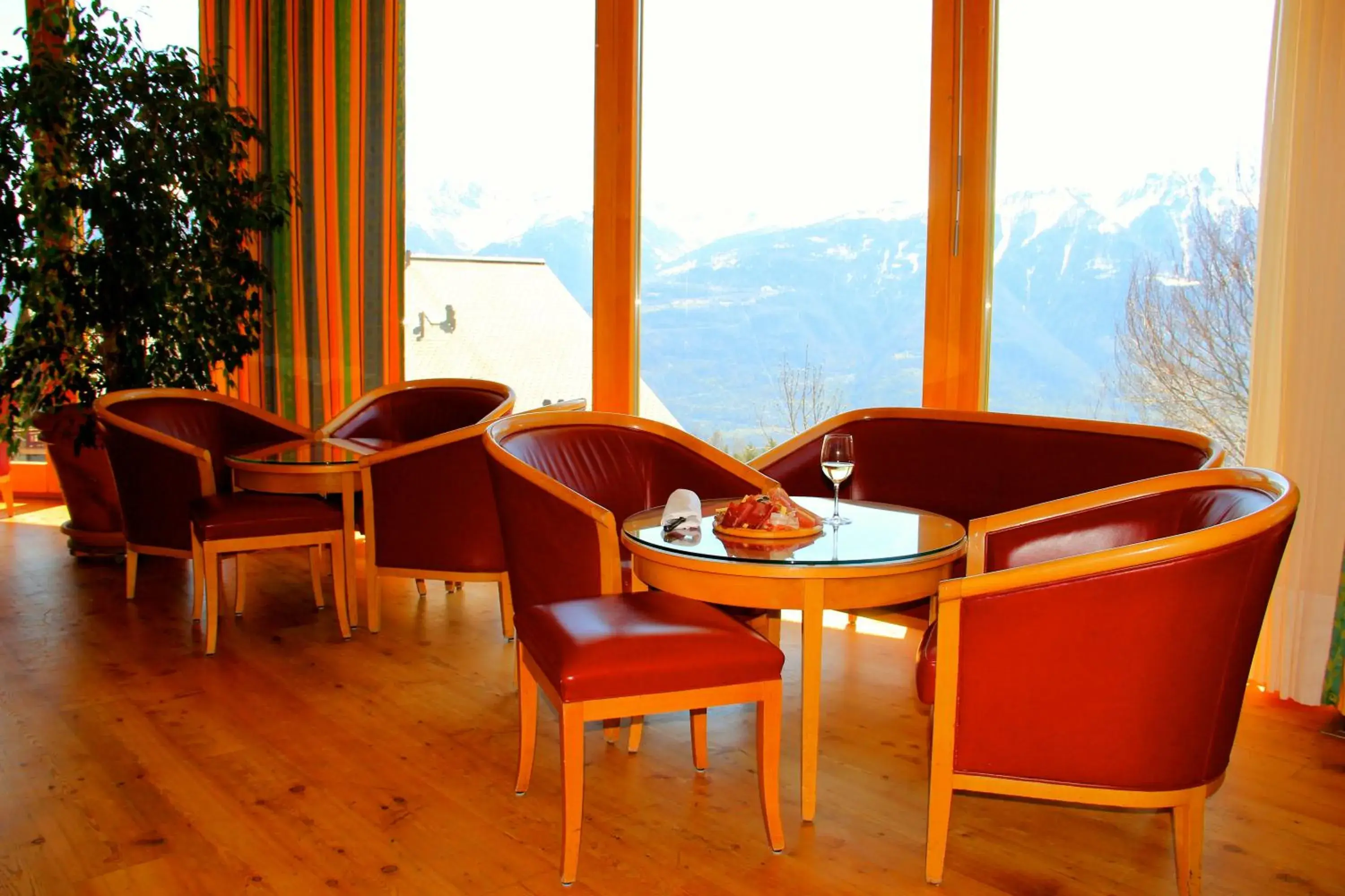 Communal lounge/ TV room, Mountain View in Hôtel des Bains d'Ovronnaz