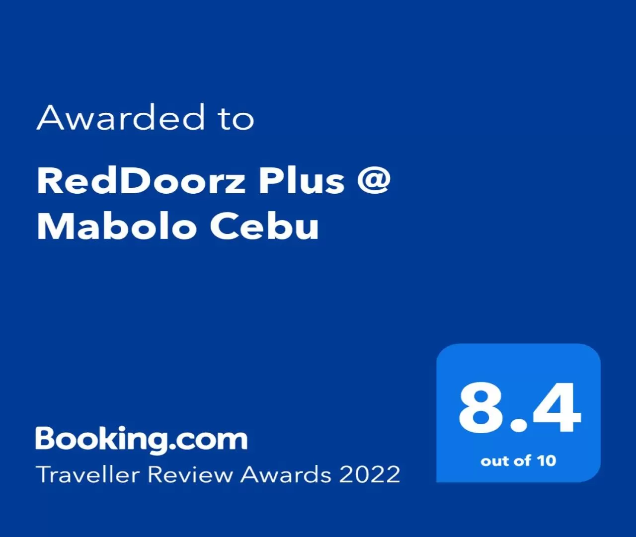 Certificate/Award in RedDoorz Plus @ Mabolo Cebu