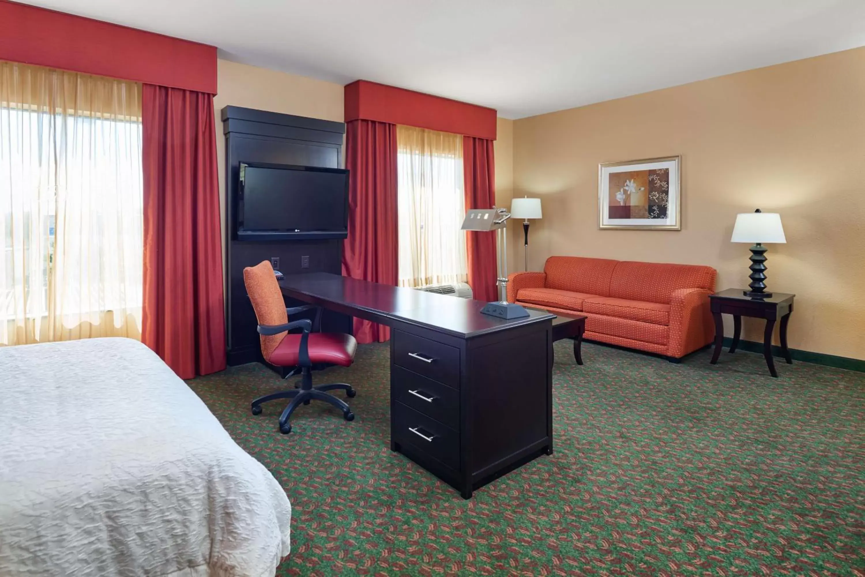 Bedroom, TV/Entertainment Center in Hampton Inn & Suites Waco-South