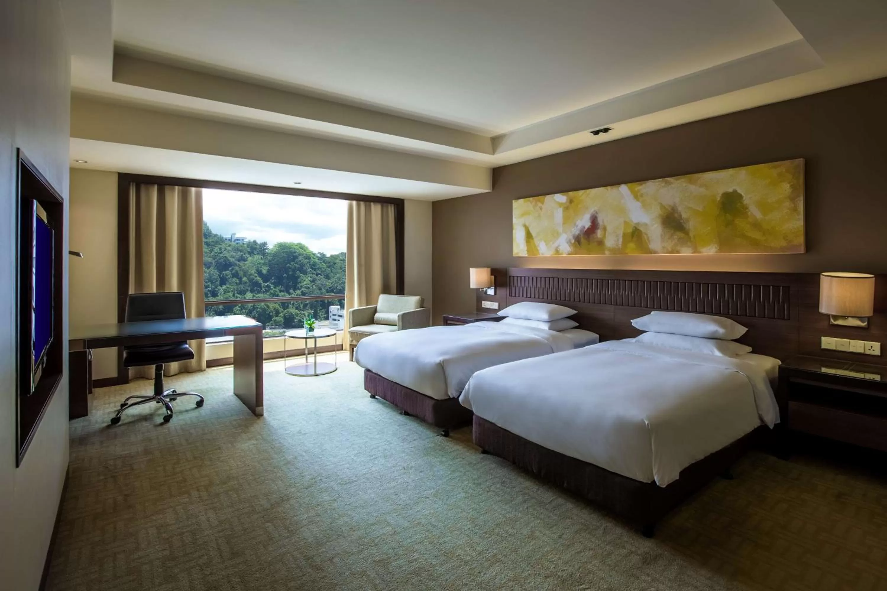Twin Room with City View in Hyatt Regency Kinabalu