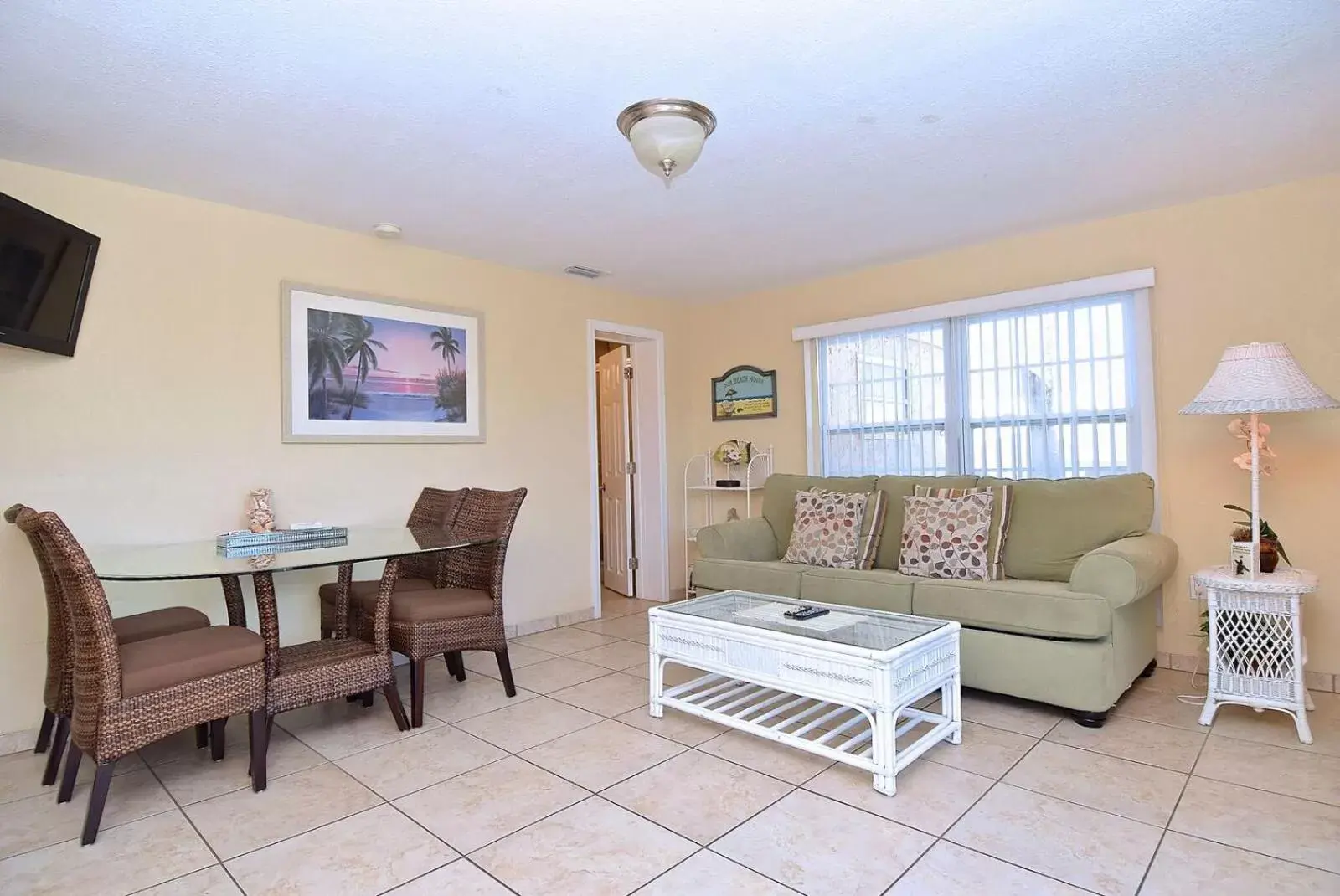 Living room, Seating Area in A Beach Retreat on Casey Key