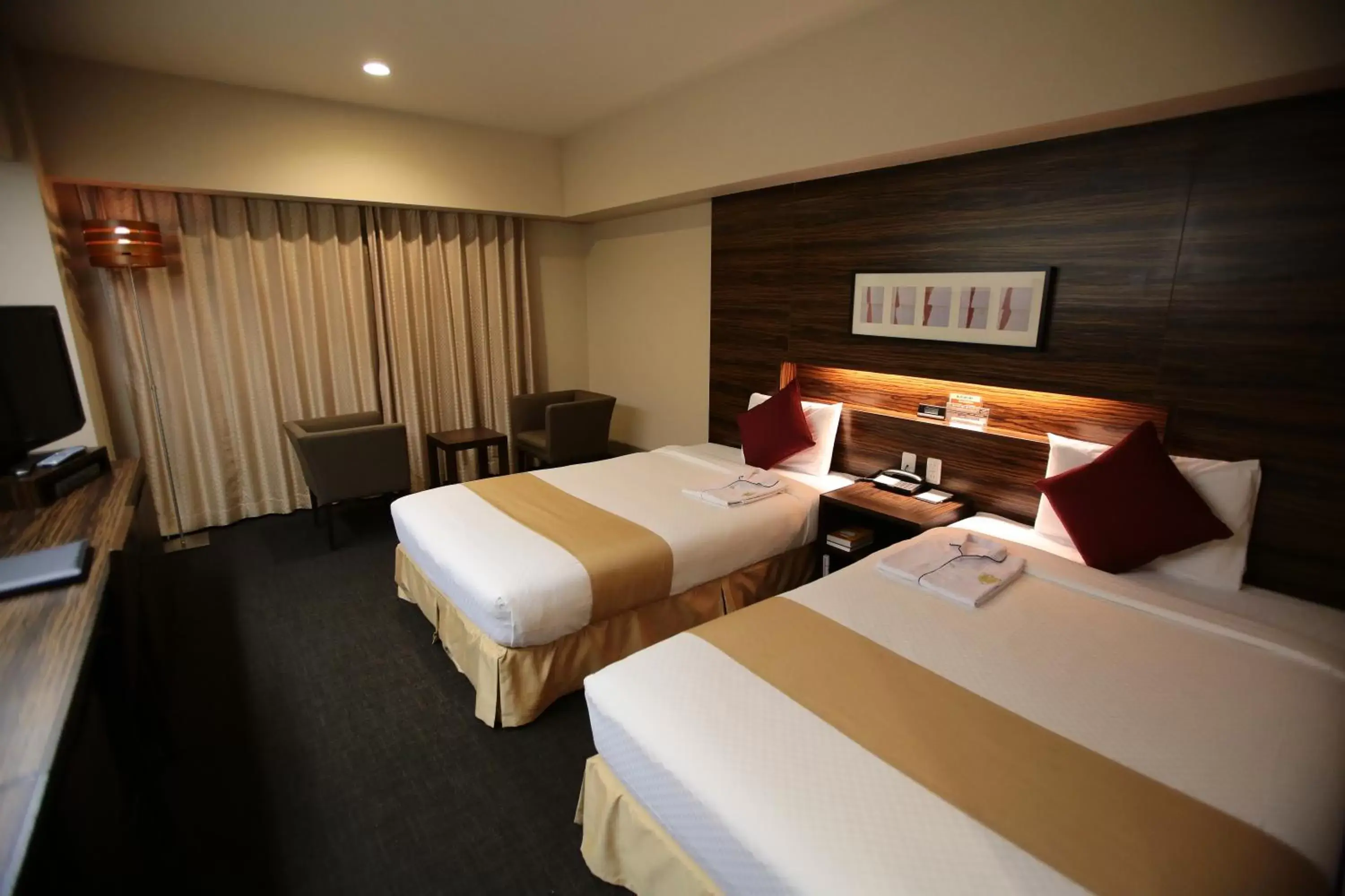 Photo of the whole room, Bed in International Hotel Ube