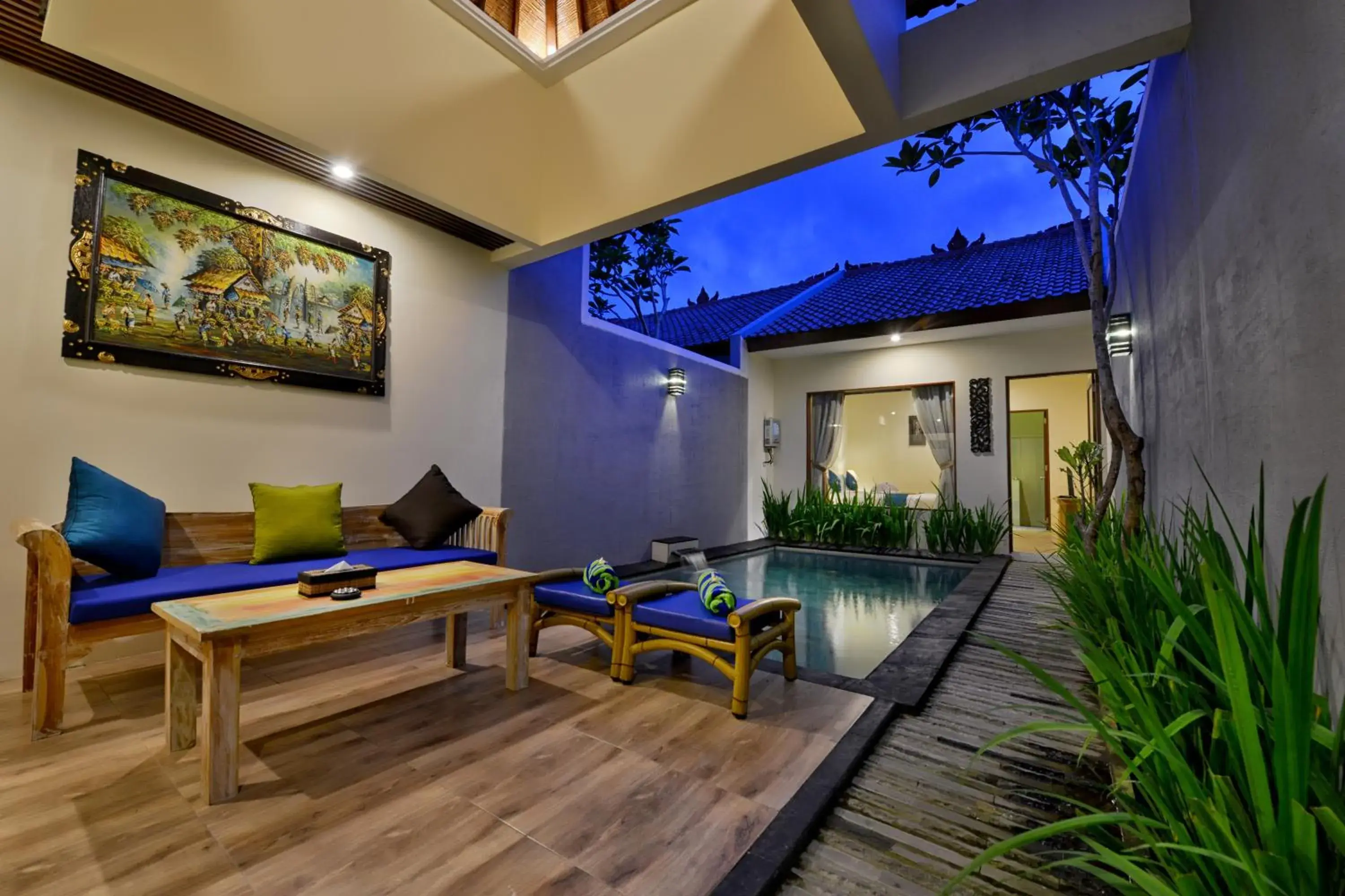 Living room in Yoga Ubud Private Pool Villa Living room in Yoga Ubud Private Pool Villa