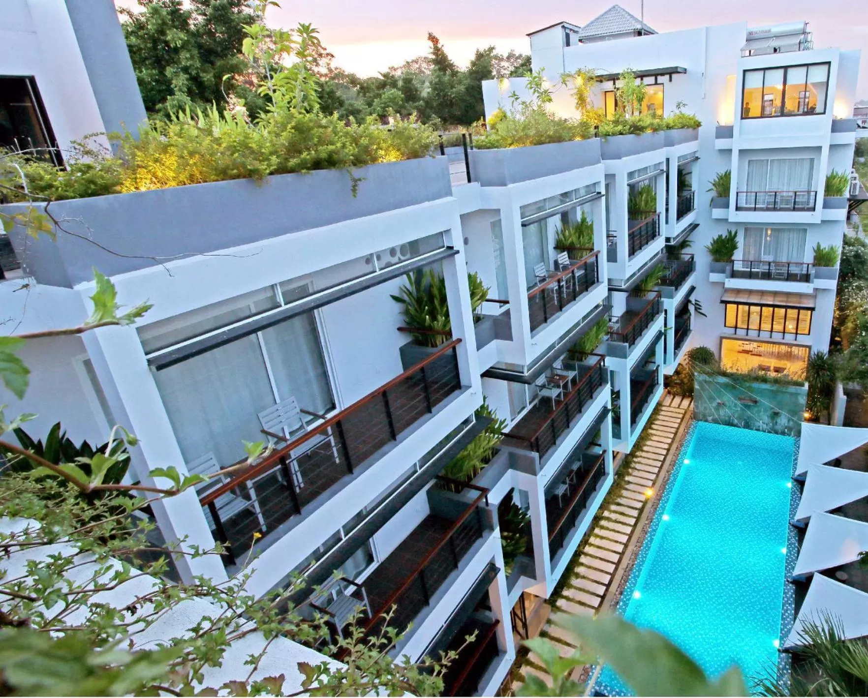 Pool view in Riversoul Boutique