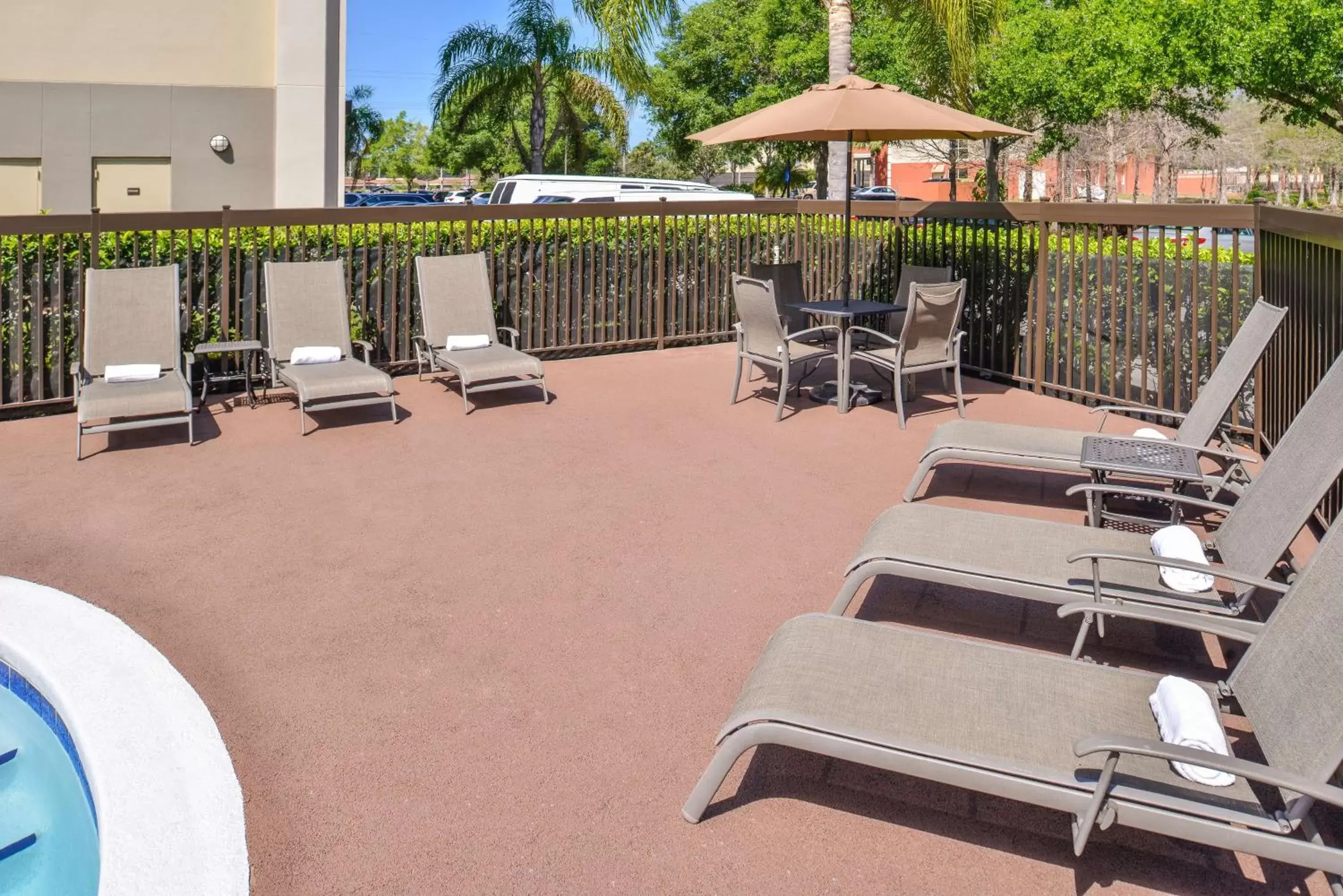 Pool view in Hampton Inn Closest to Universal Orlando