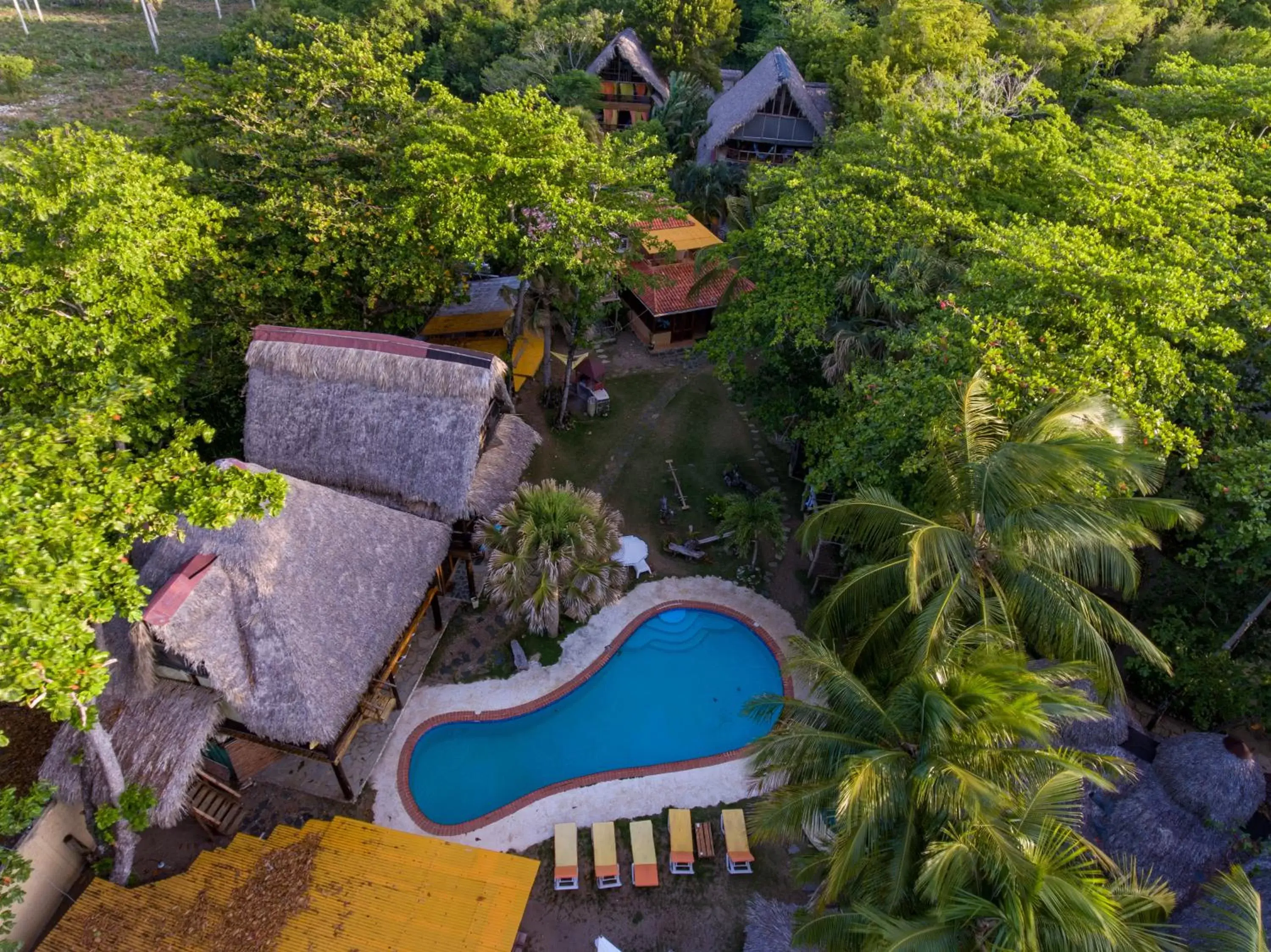 Bird's eye view, Pool View in Cabarete Maravilla Eco Lodge Boutique Beach Surf & Kite