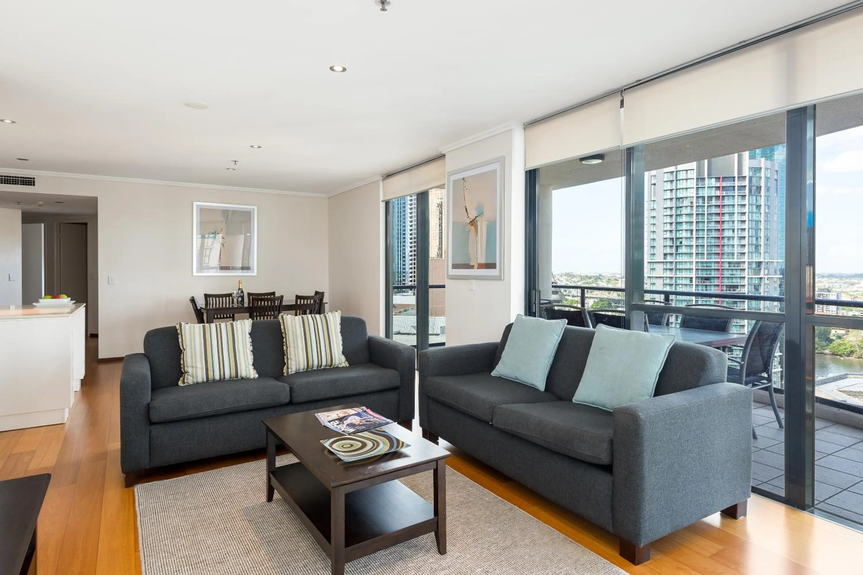 Living room in Quest River Park Central