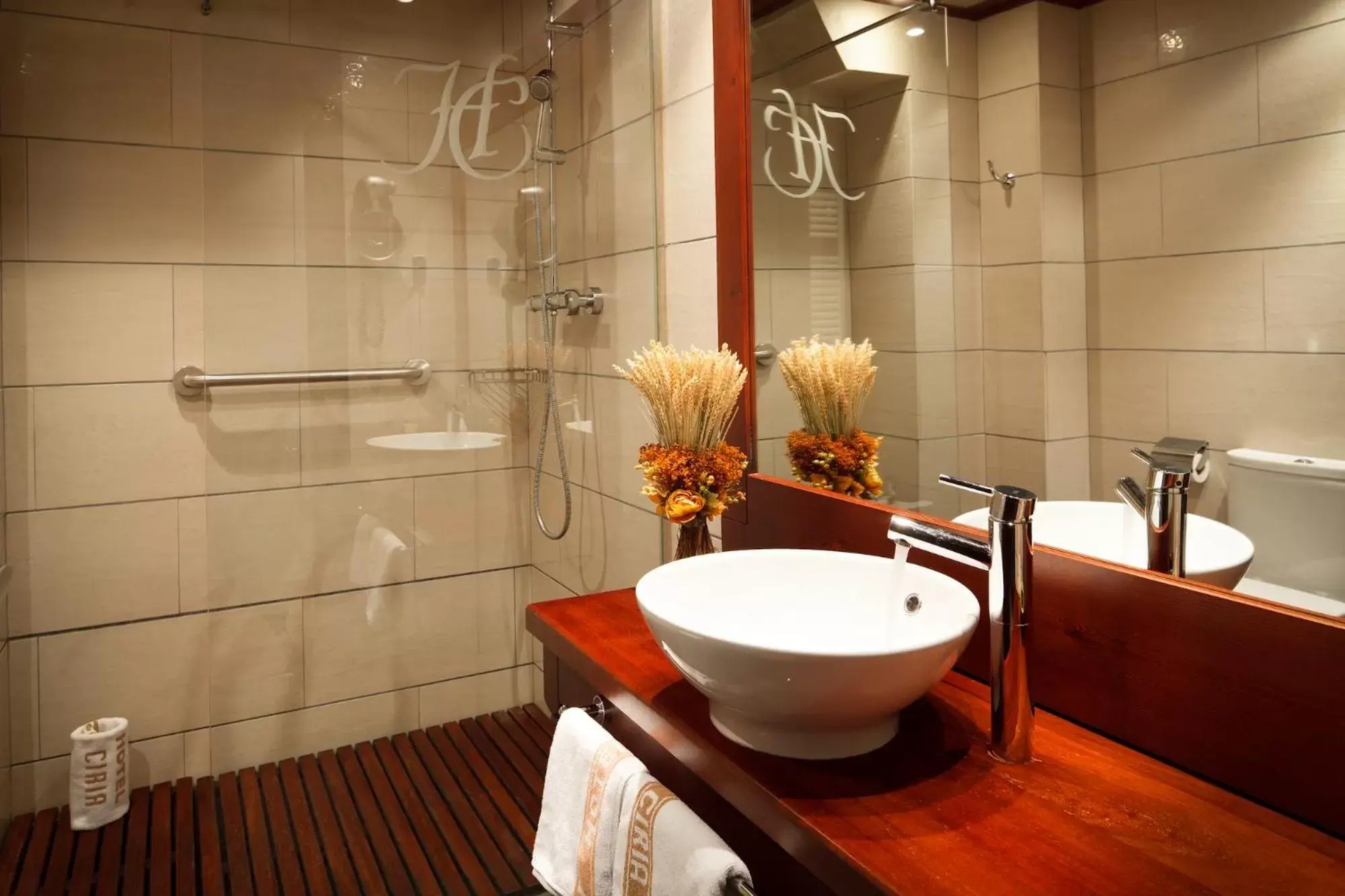 Shower, Bathroom in Hotel Ciria