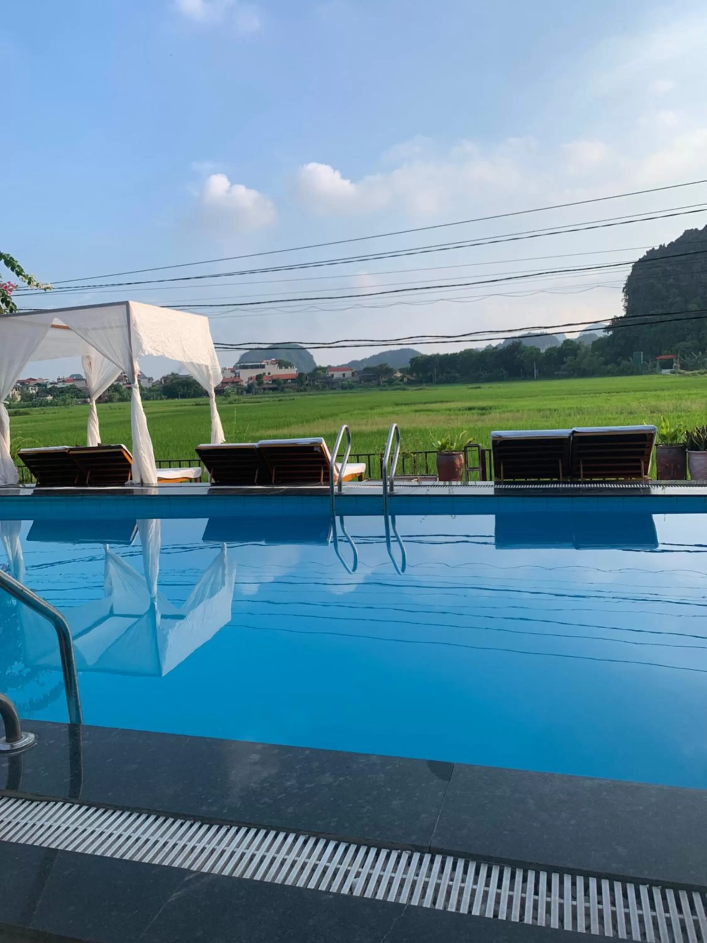 Pool view in Tam Coc Wonderland Bungalow