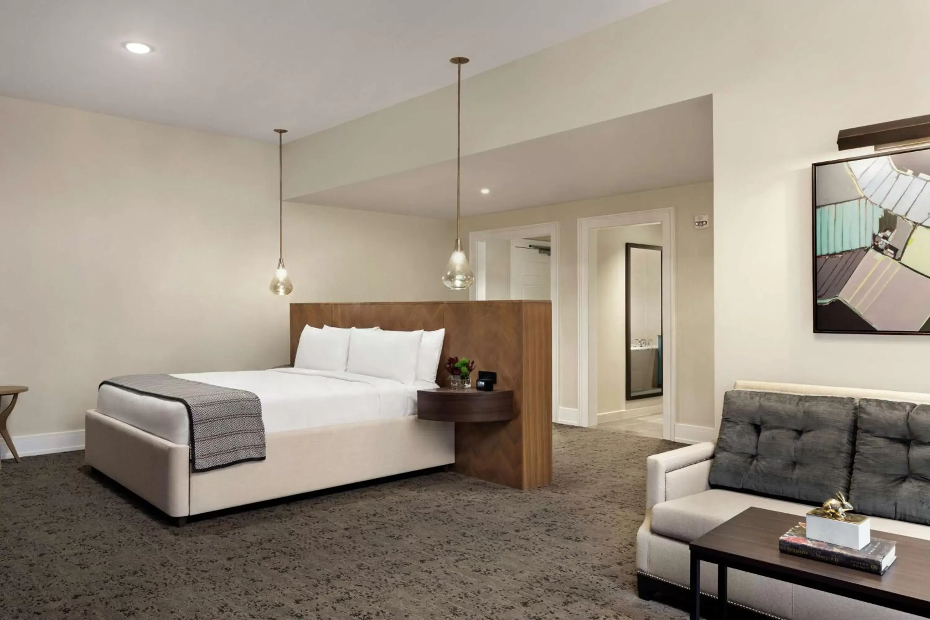 Living room, Bed in The Harpeth Downtown Franklin, Curio Collection by Hilton