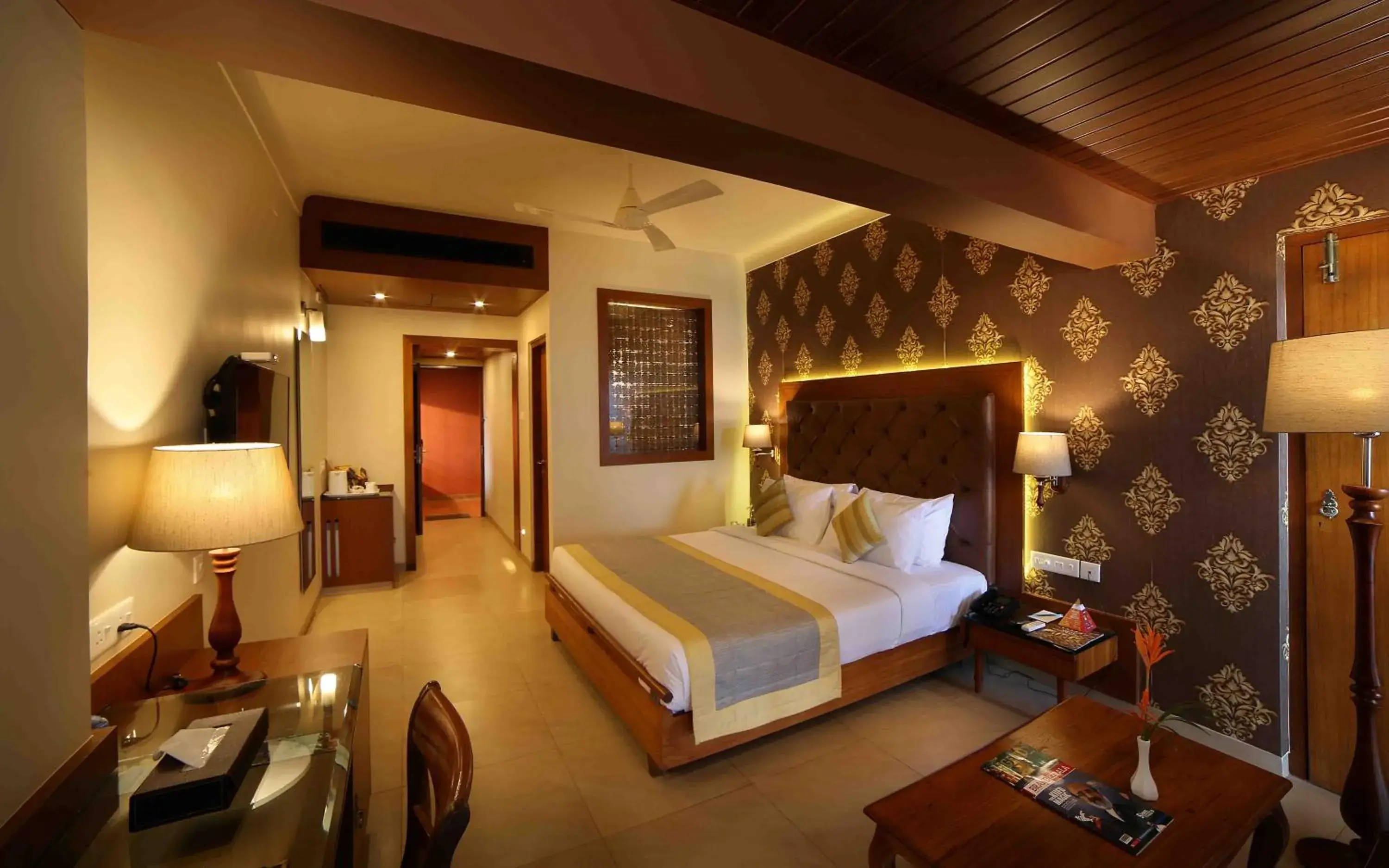 Bedroom, Bed in Uday Samudra Leisure Beach Hotel