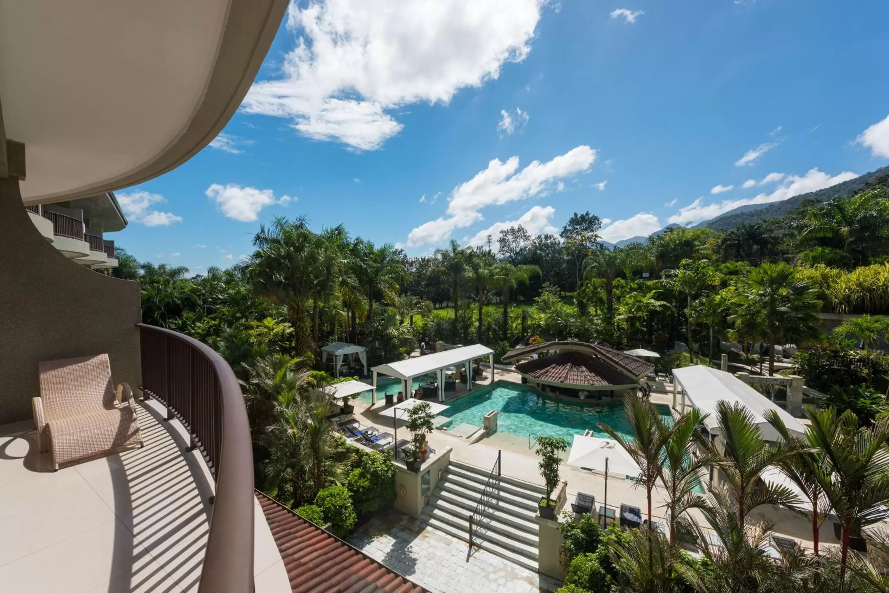 Balcony/Terrace, Pool View in The Royal Corin Thermal Water Spa & Resort - Adults Only