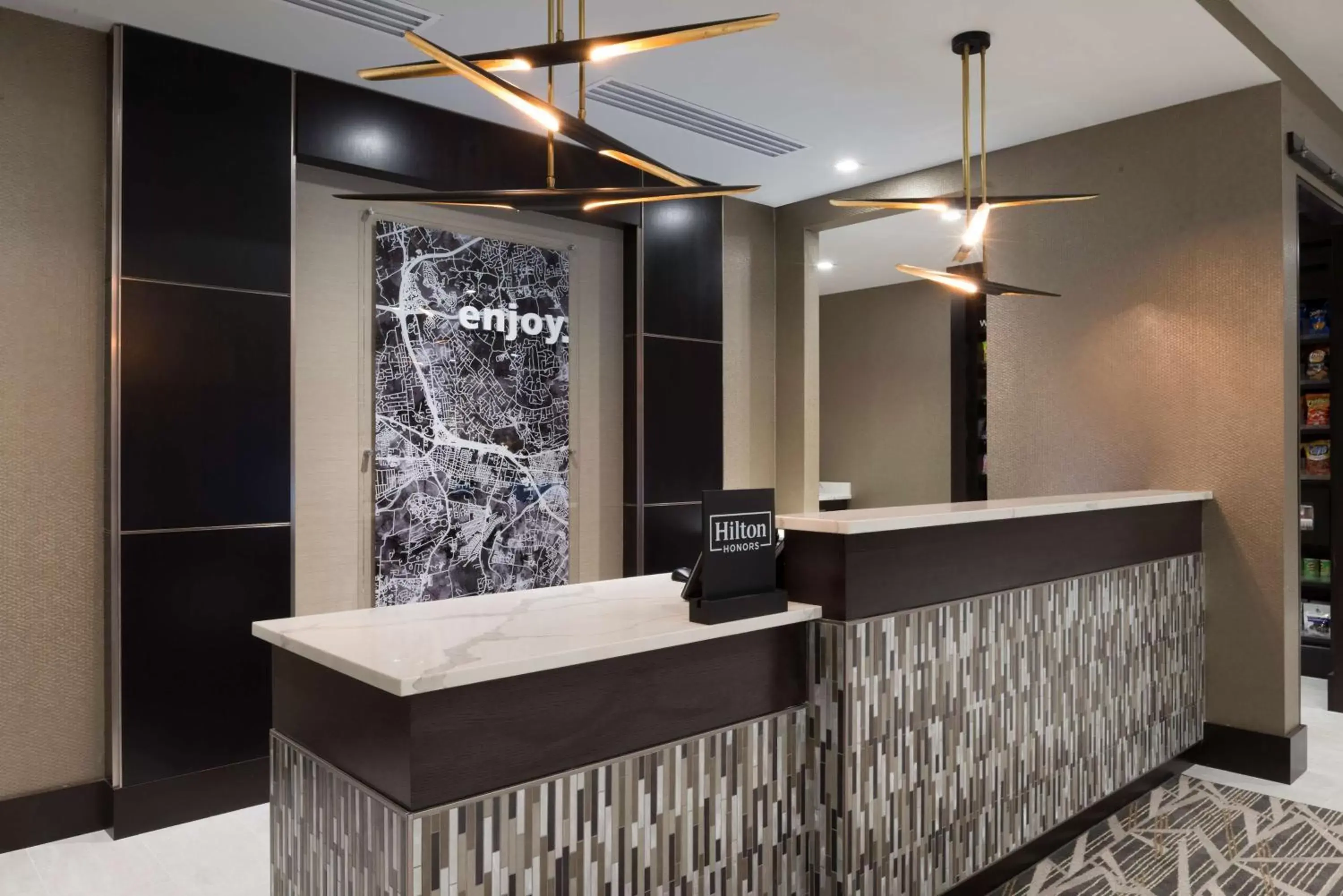Lobby or reception, Bathroom in Hampton Inn & Suites Bridgewater, NJ
