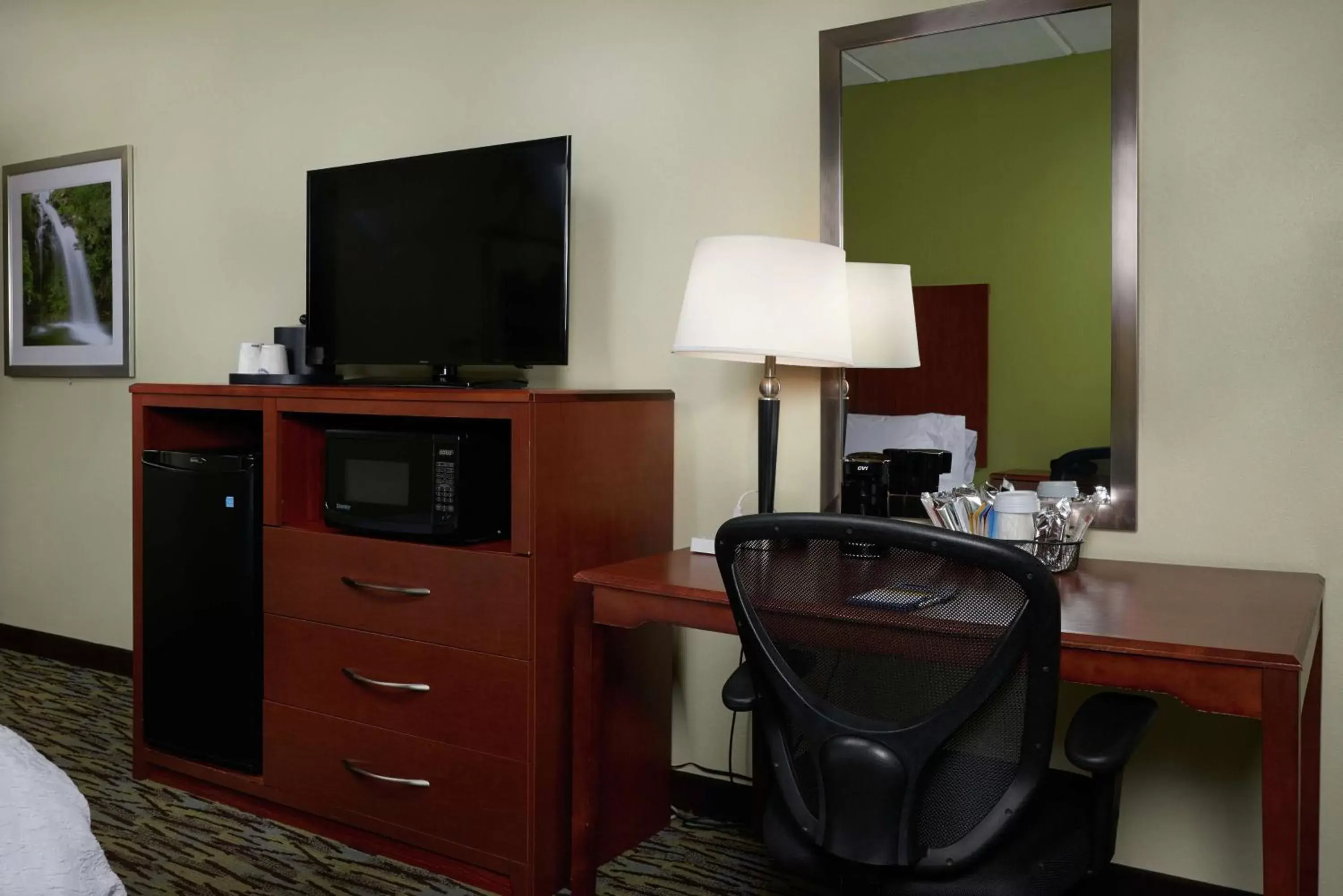 Bedroom, TV/Entertainment Center in Hampton Inn Franklin