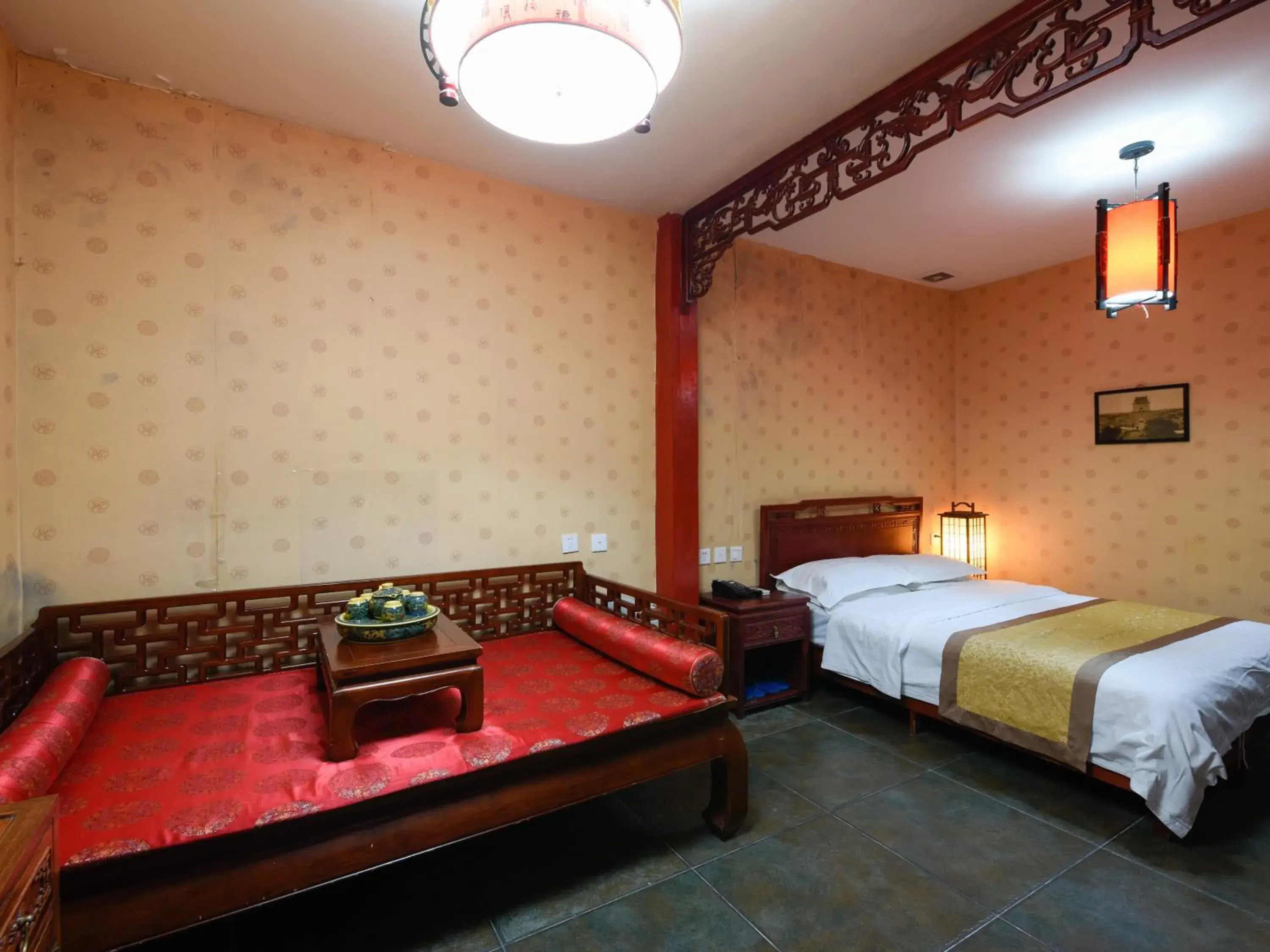 Bed in Qianmen Courtyard Hotel