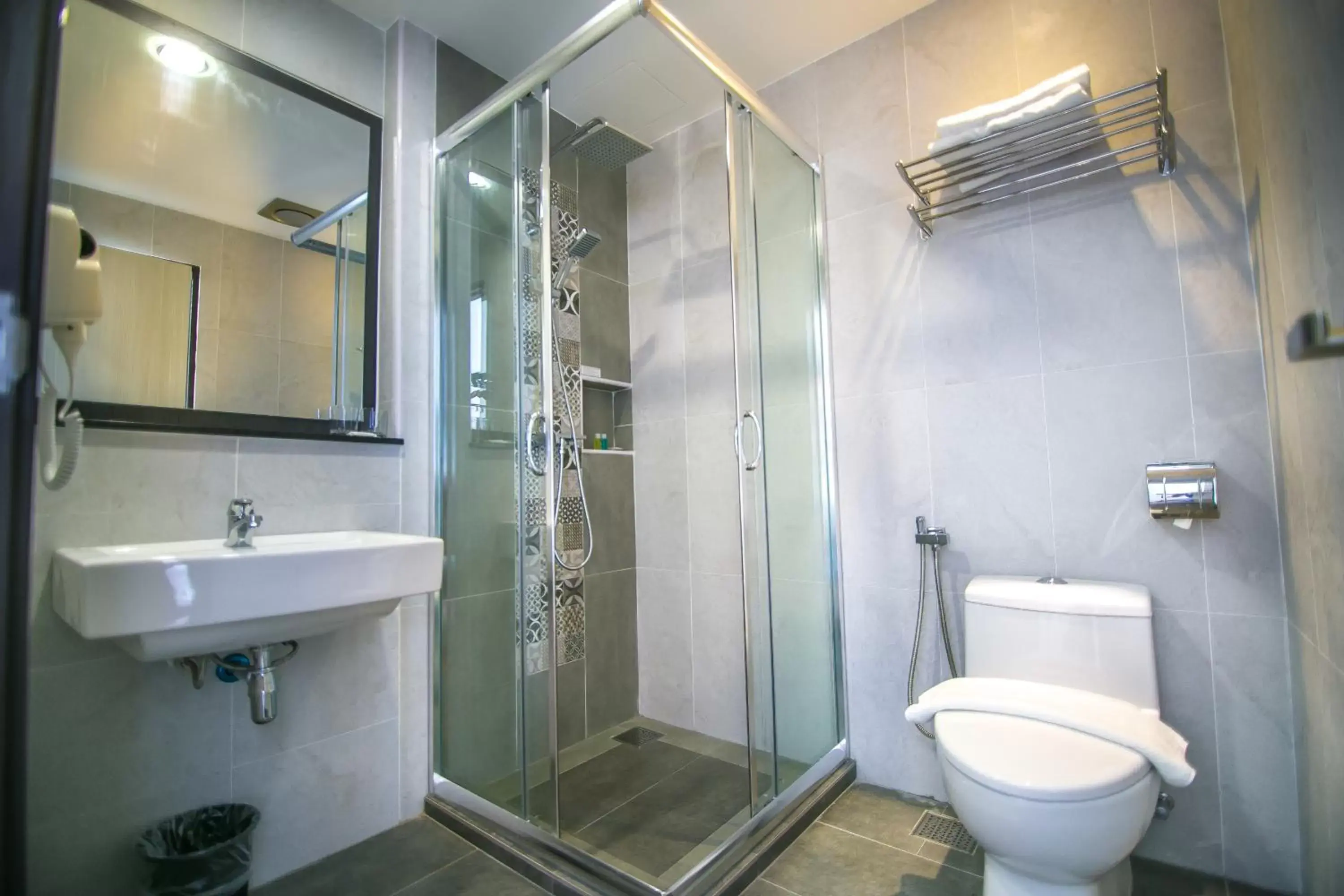 Shower, Bathroom in INDRA HOTEL - BOUTIQUE SUITES