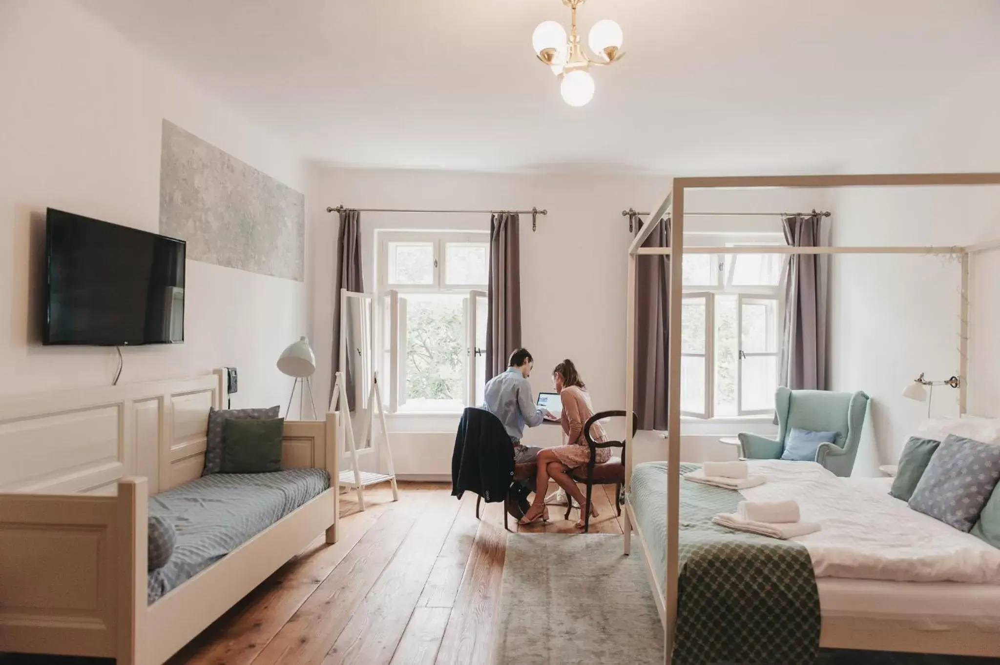 Bed, Seating Area in Miss Sophie's Olomouc - Boutique Hotel