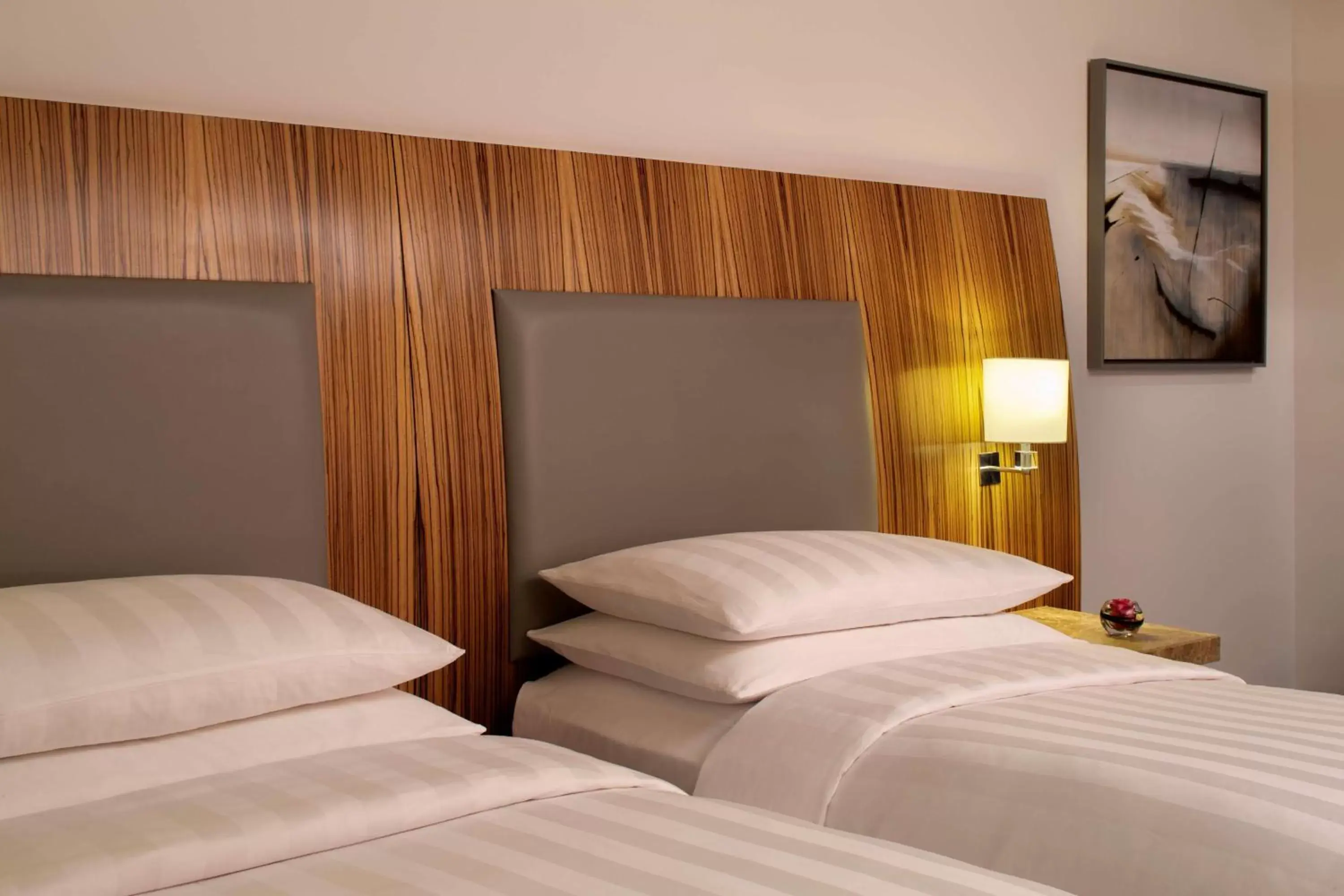 Bedroom, Bed in Andaz Capital Gate Abu Dhabi - a concept by Hyatt