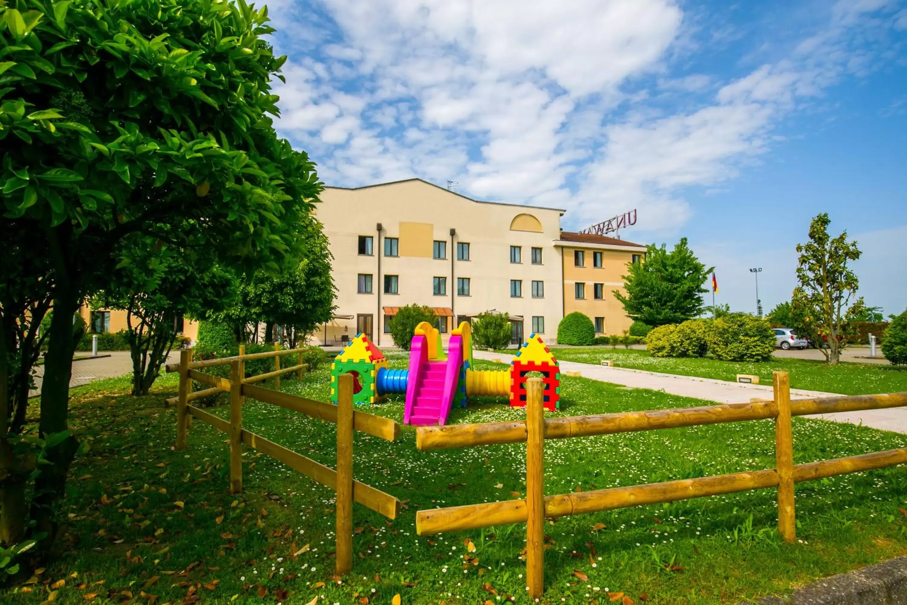 Children play ground, Children's Play Area in UNAWAY Hotel Occhiobello