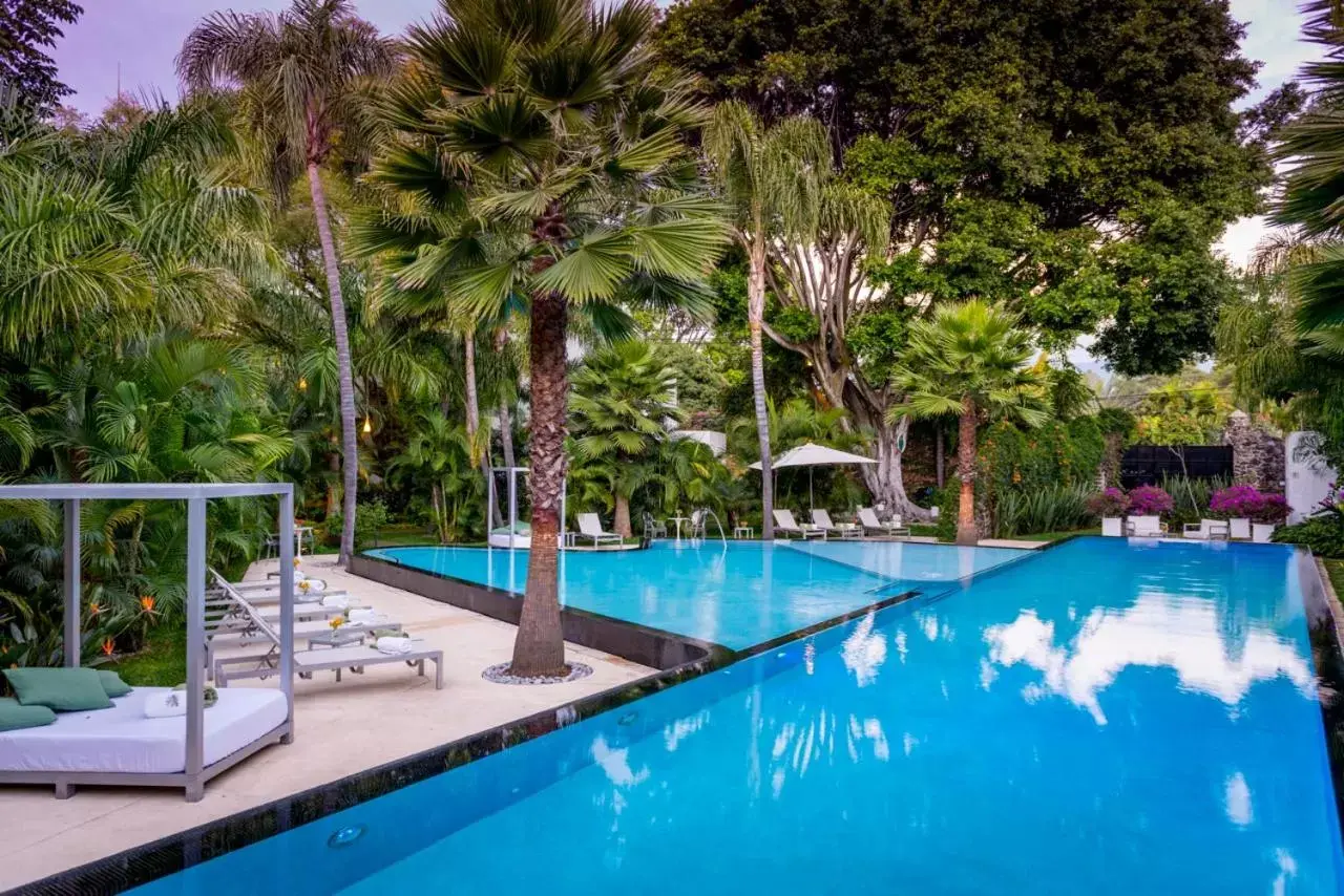 Solarium, Swimming Pool in Anticavilla Hotel