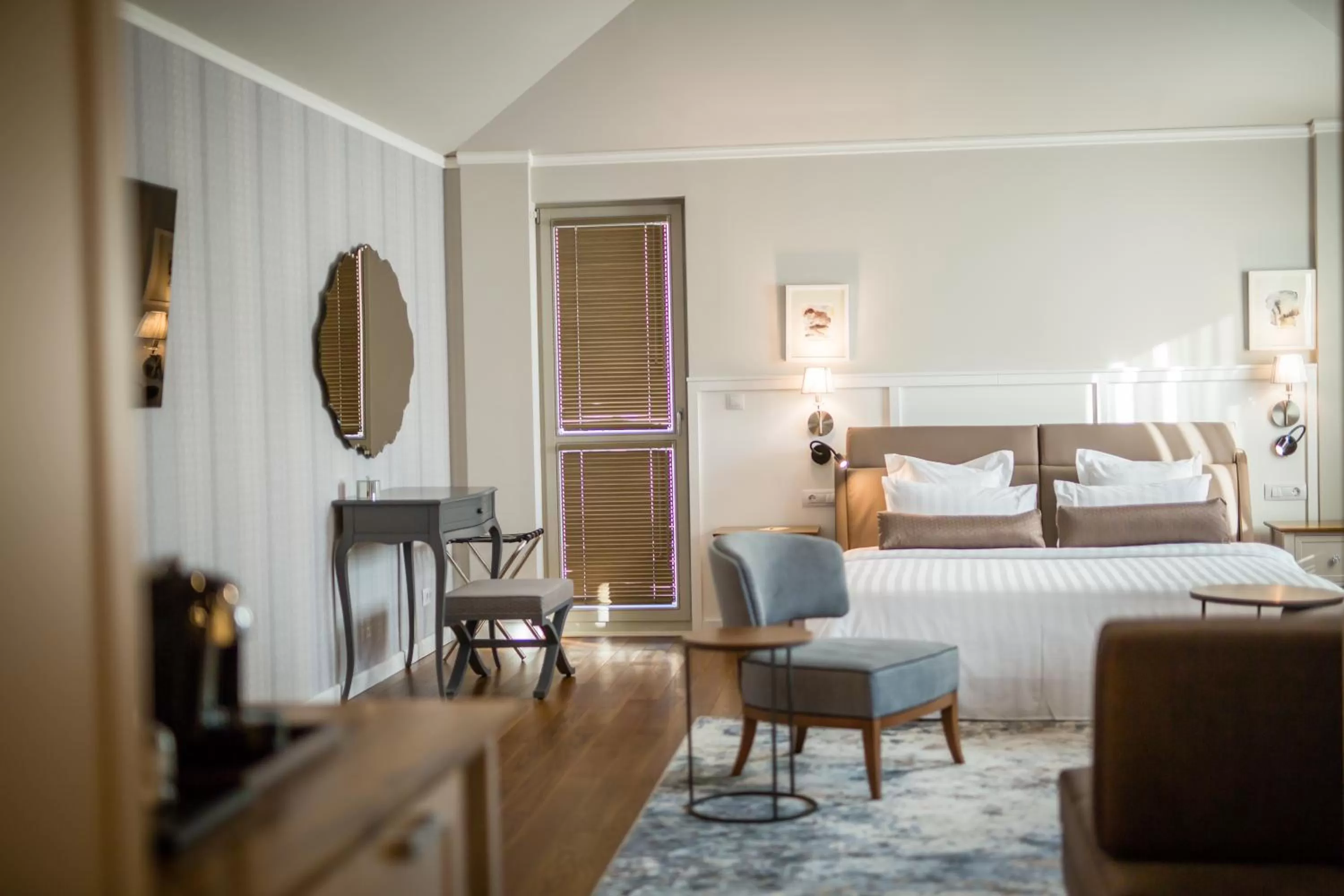 Living room, Bed in Hotel Residence Promenade