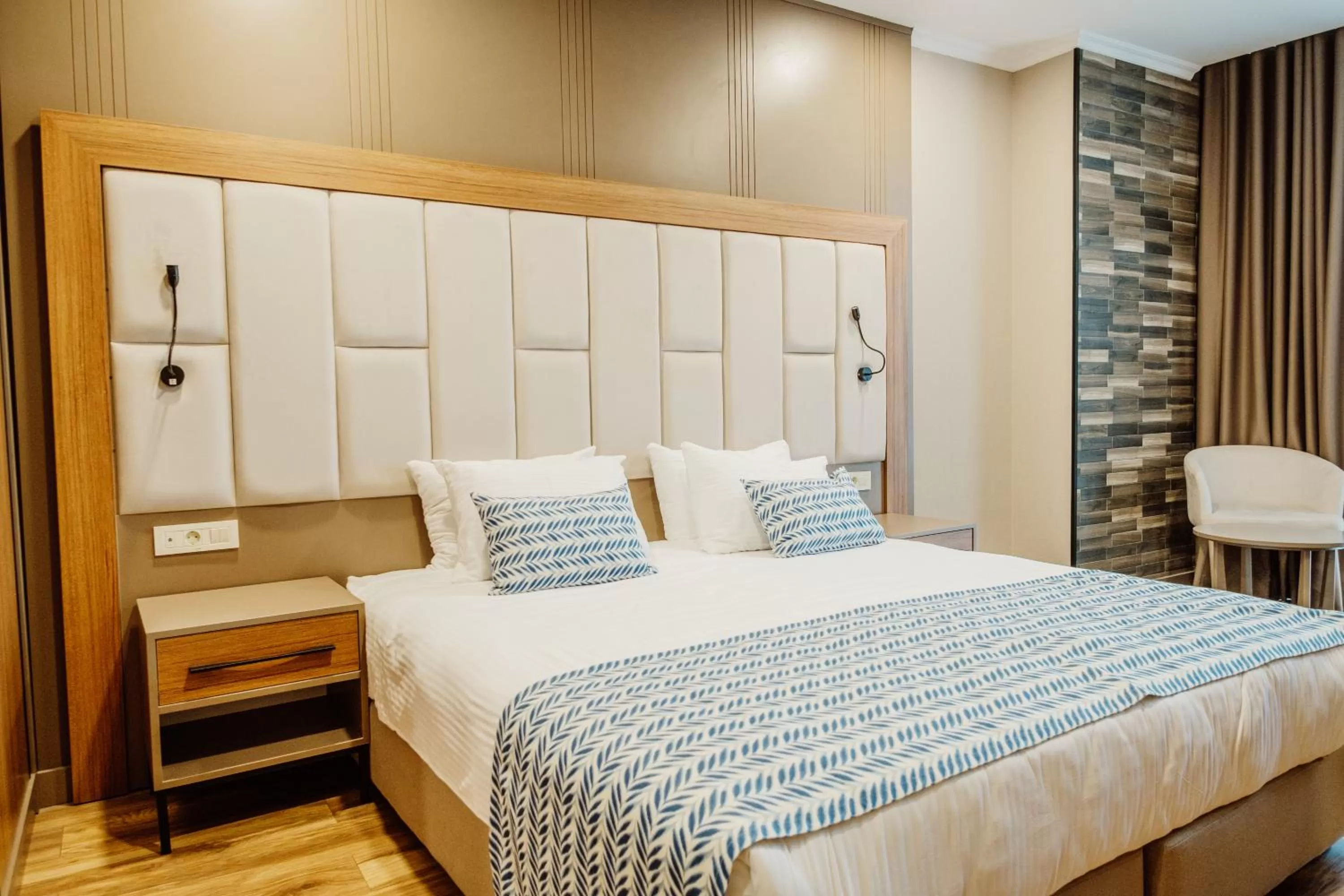 Bed in King Solomon Batumi Hotel