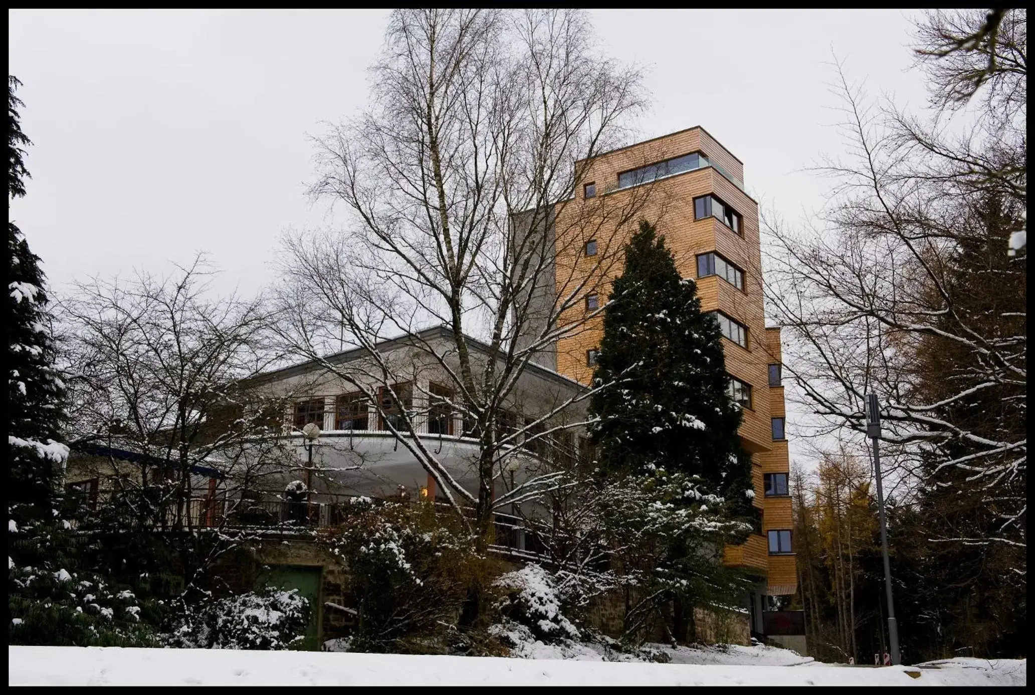 Property building, Winter in The Seven Hotel
