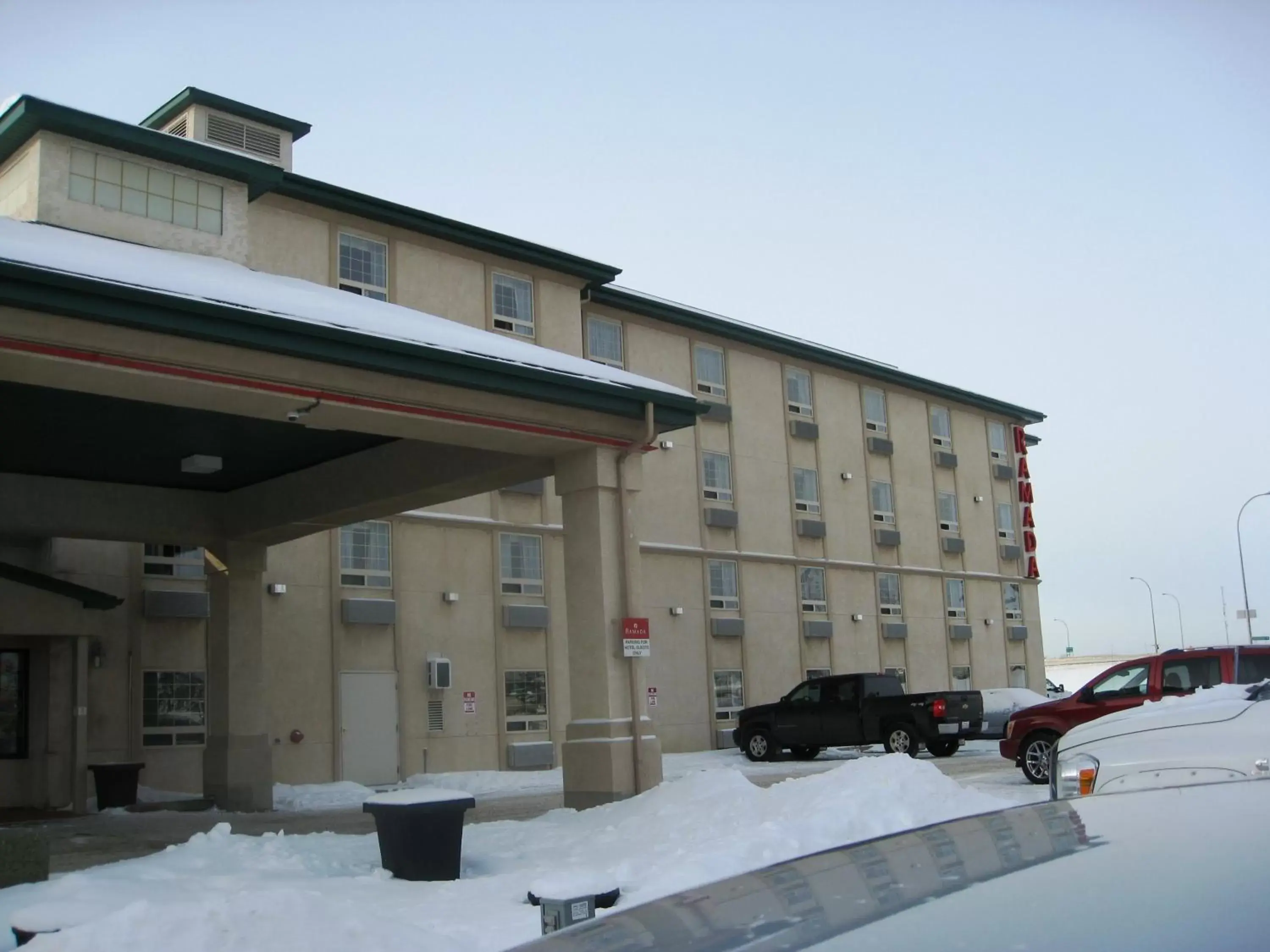 Property building, Winter in Ramada by Wyndham Red Deer Hotel & Suites