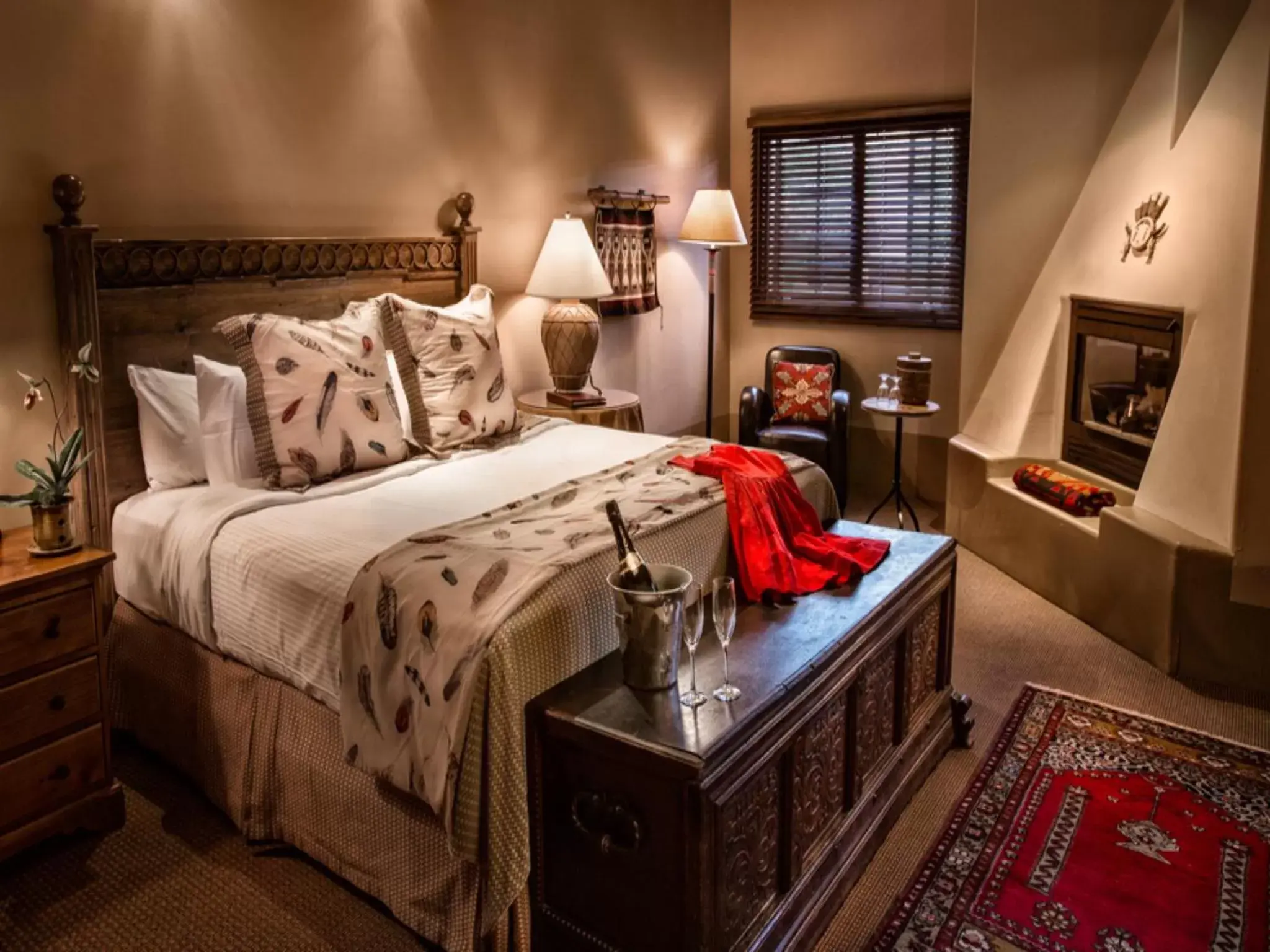 Bedroom, Bed in The Hacienda & Spa