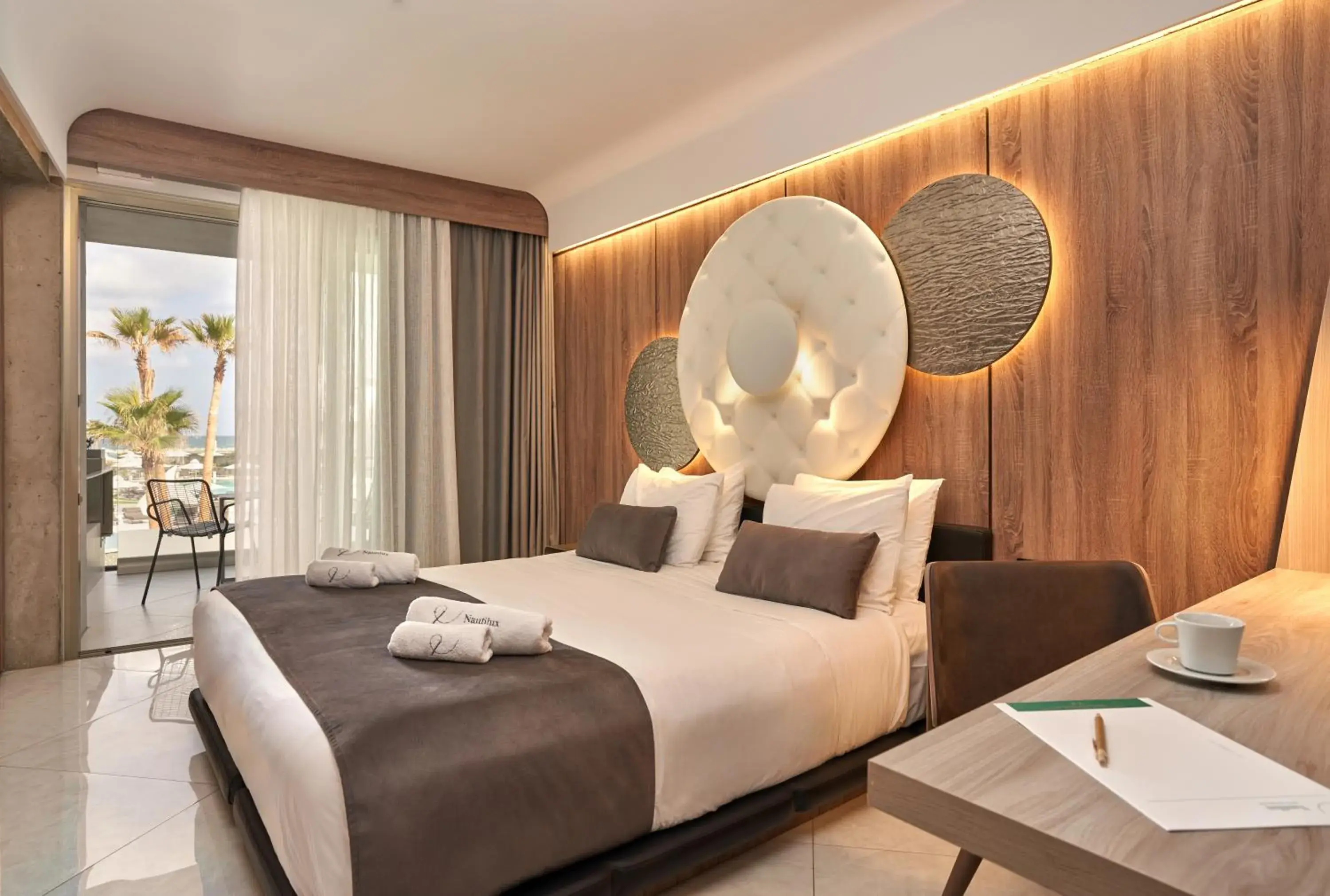Bedroom, Bed in Nautilux Rethymno by Mage Hotels