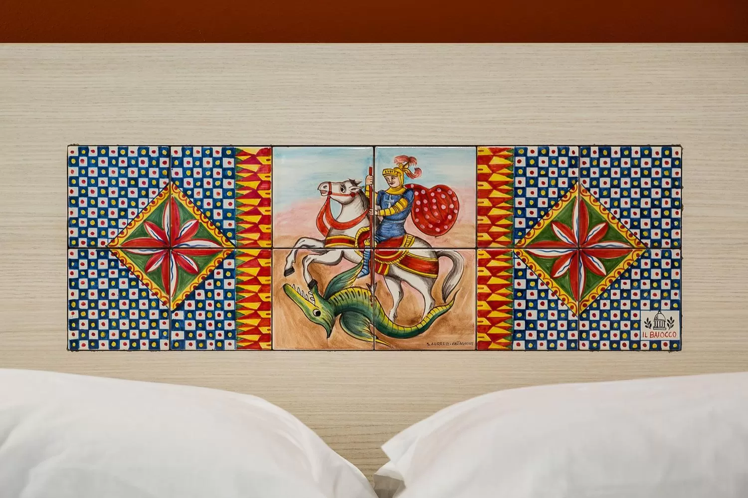 Decorative detail, Bed in Il Baiocco