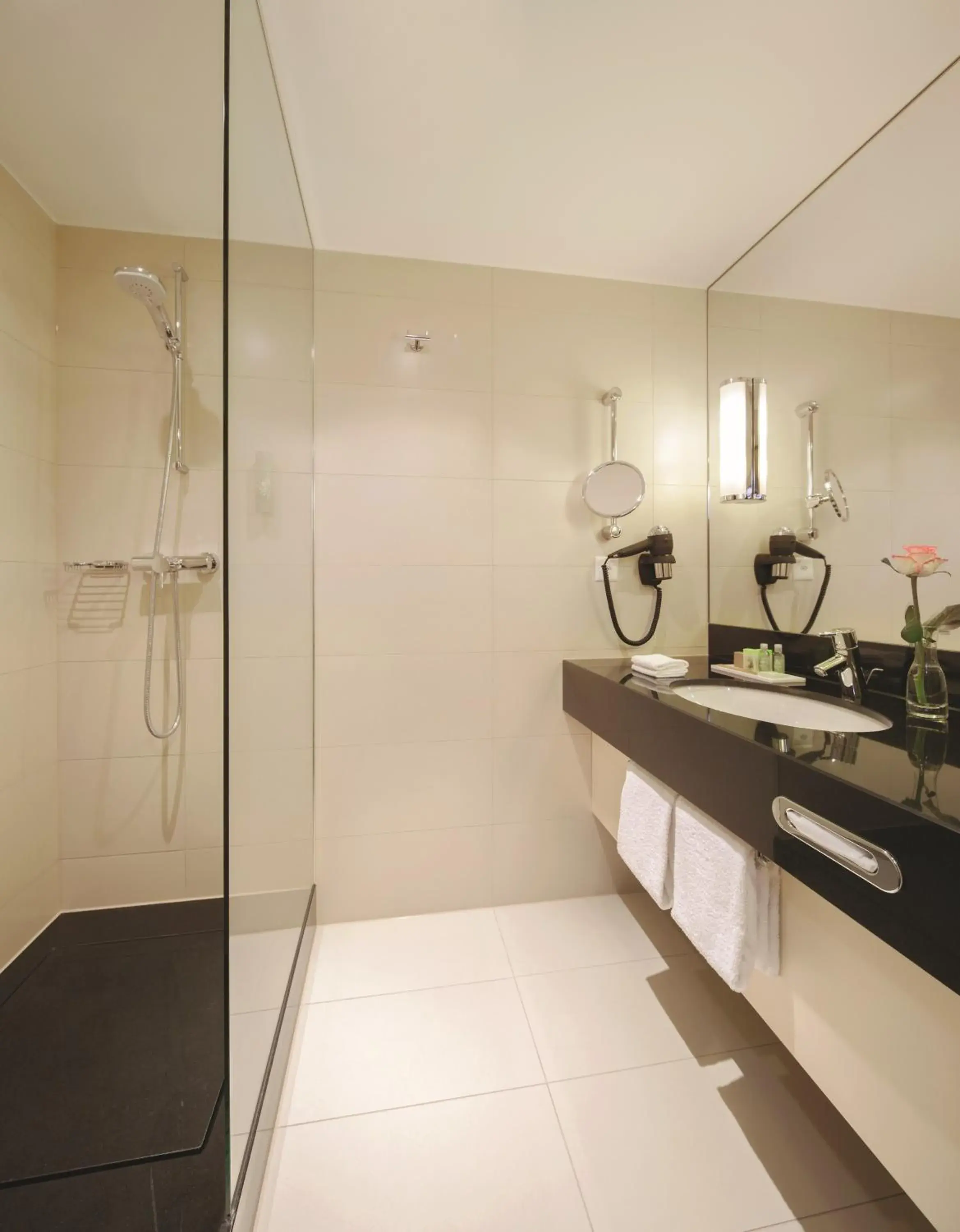 Shower, Bathroom in Moevenpick Hotel Egerkingen
