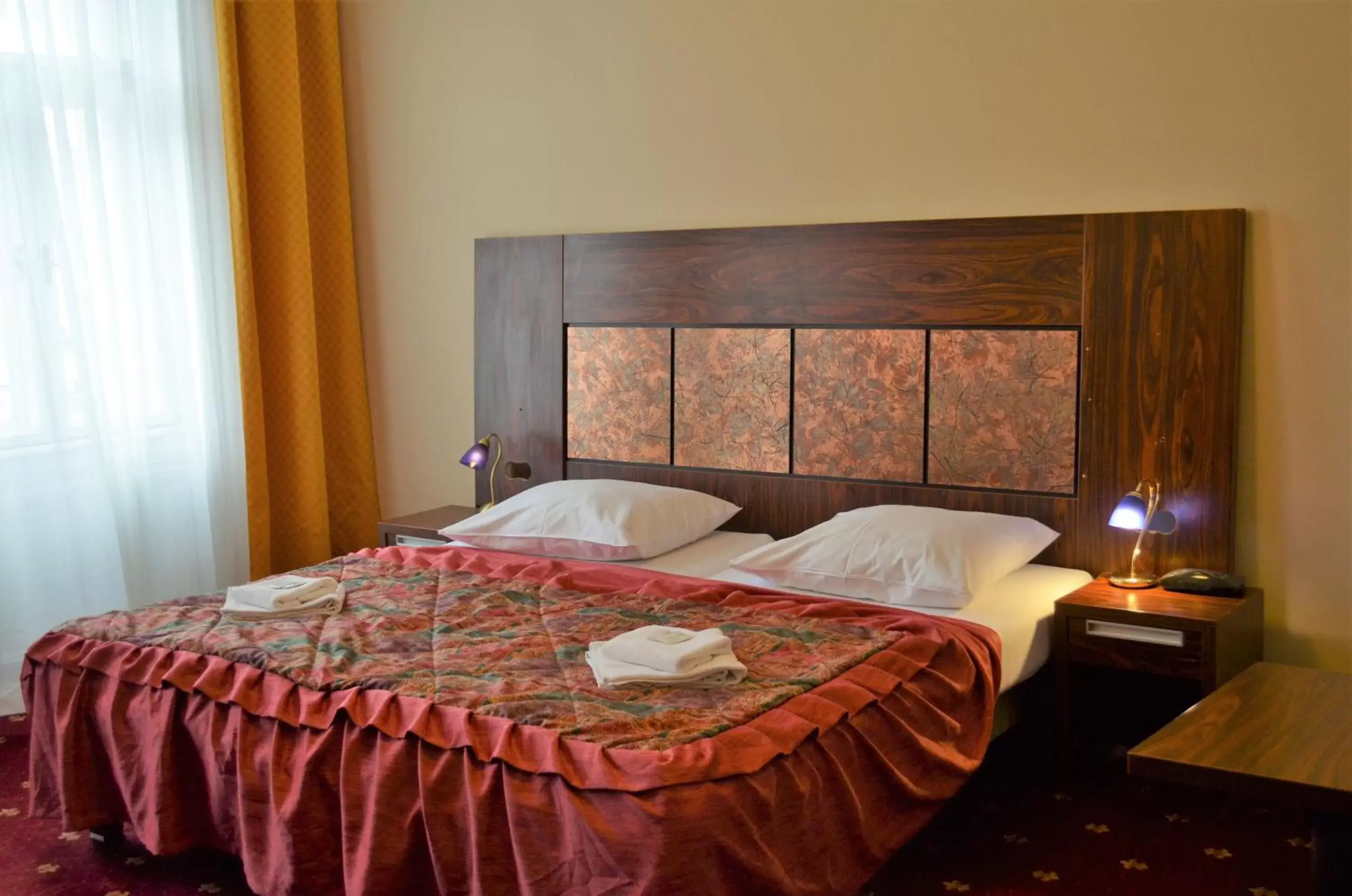 Bed in Hotel Palacky
