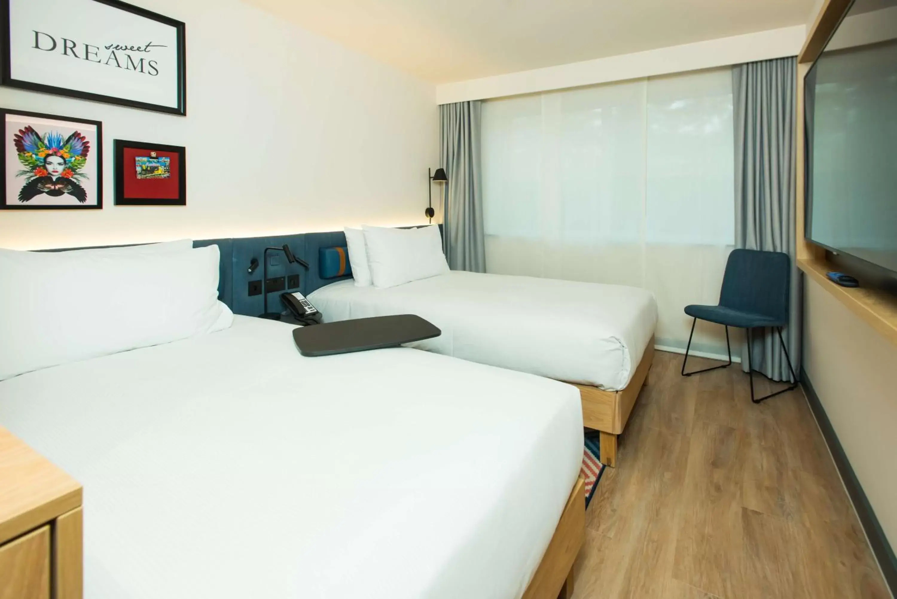 Bedroom, Bed in Hampton by Hilton London Park Royal