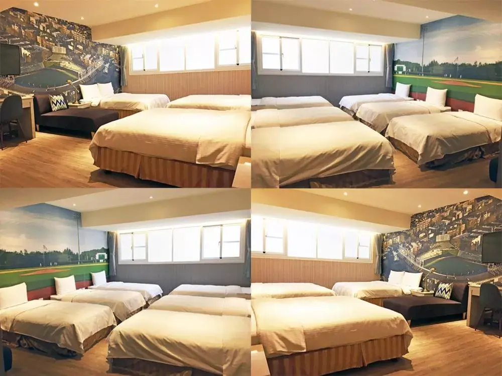 Bed in La Hotel-Baseball Theme Hall