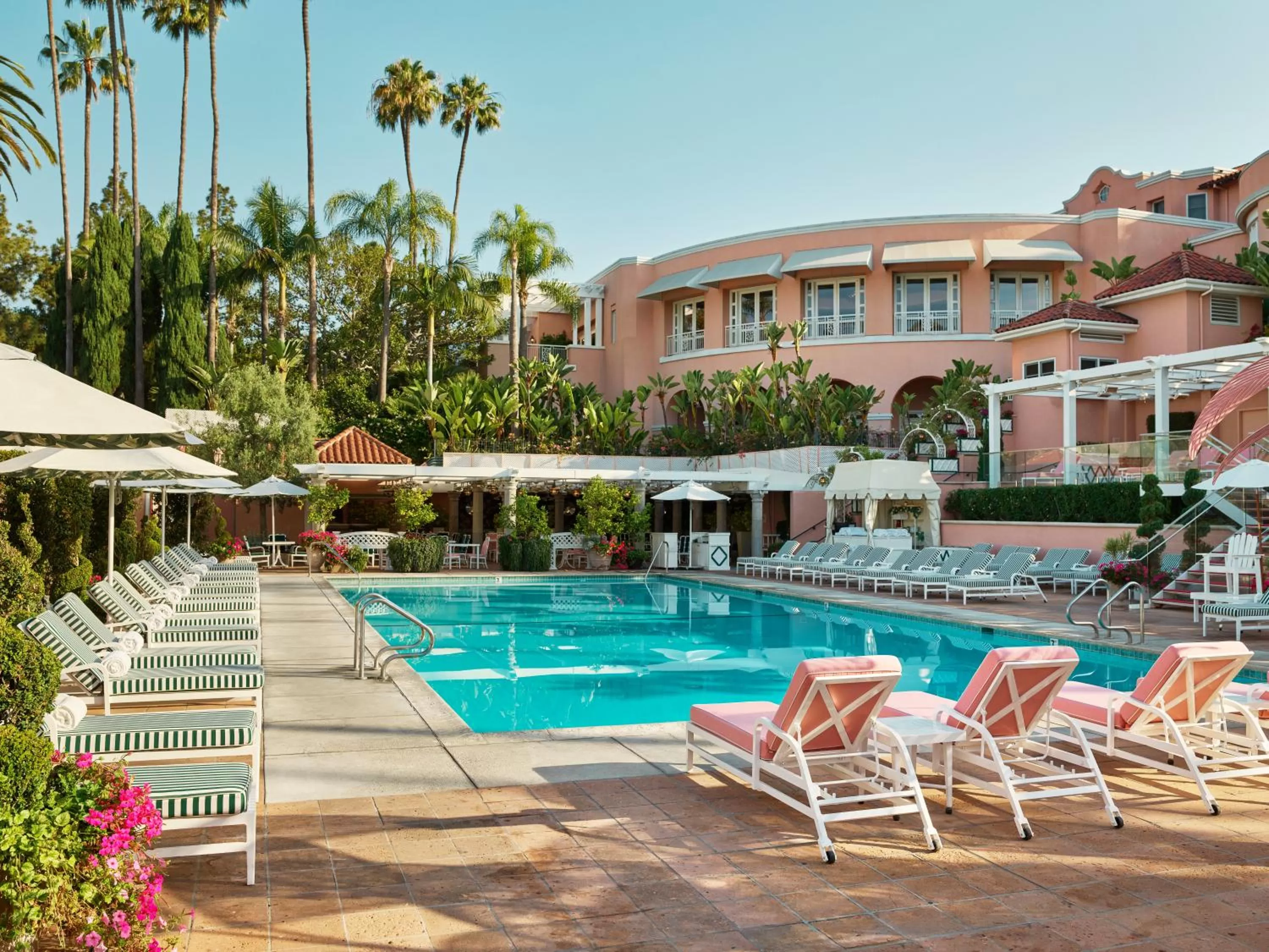 Pool view in The Beverly Hills Hotel - Dorchester Collection
