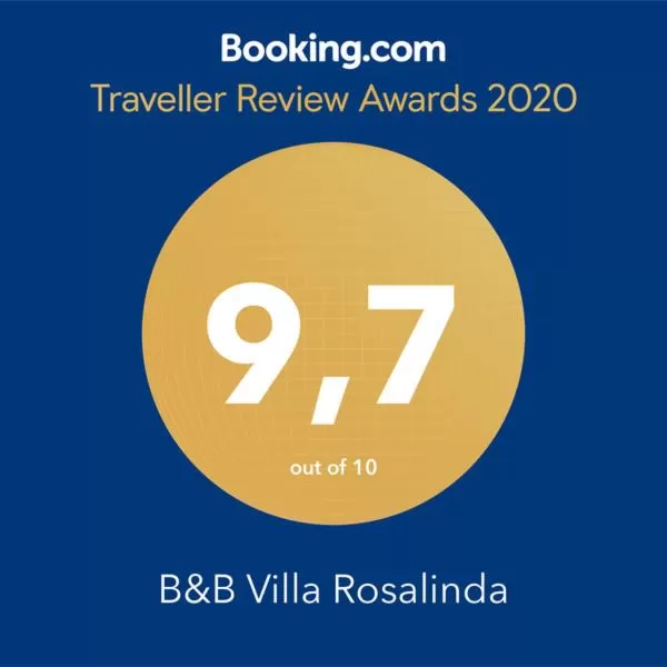 Certificate/Award in B&B Villa Rosalinda