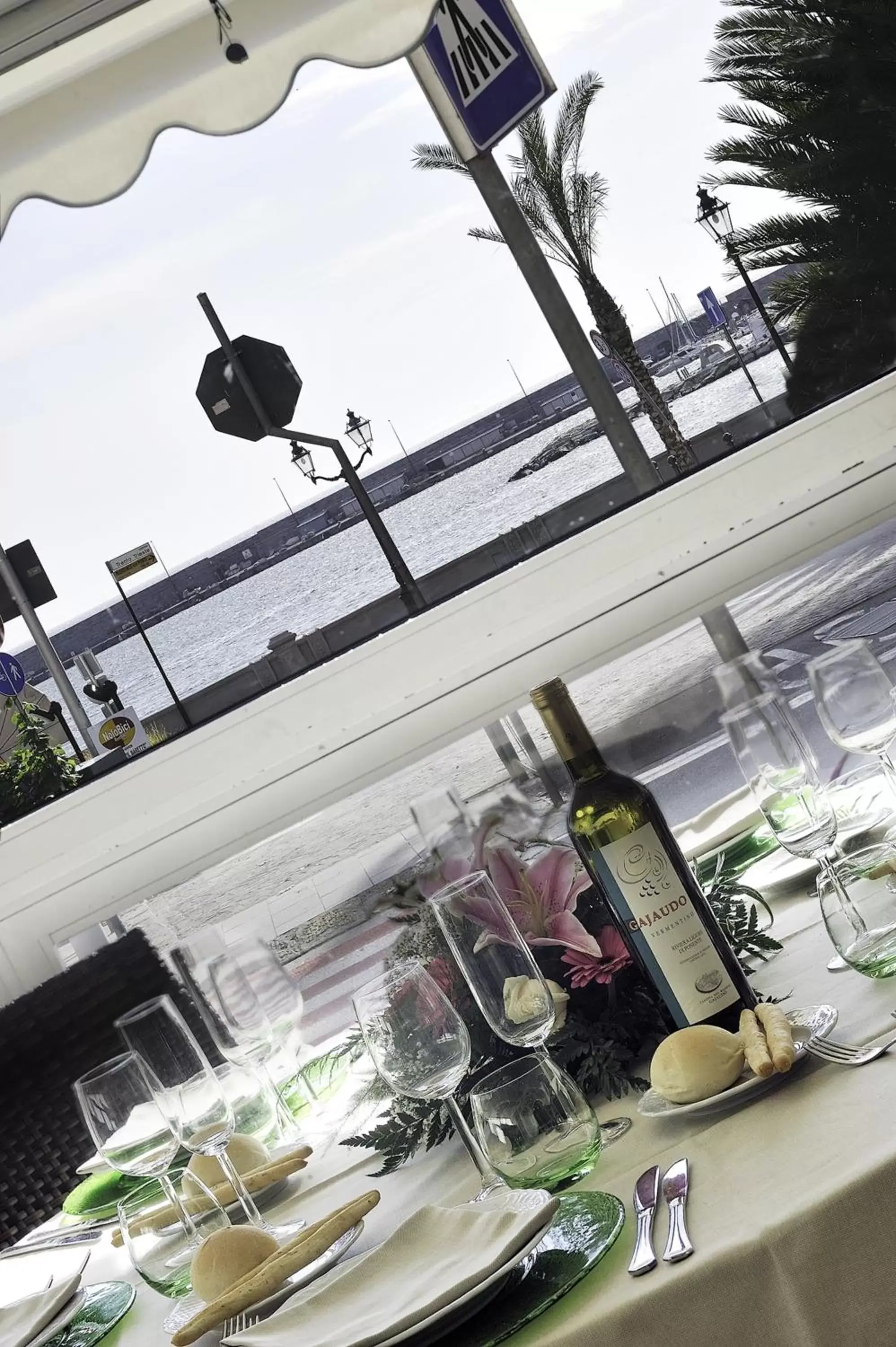 Restaurant/places to eat, View in Hotel Marinella