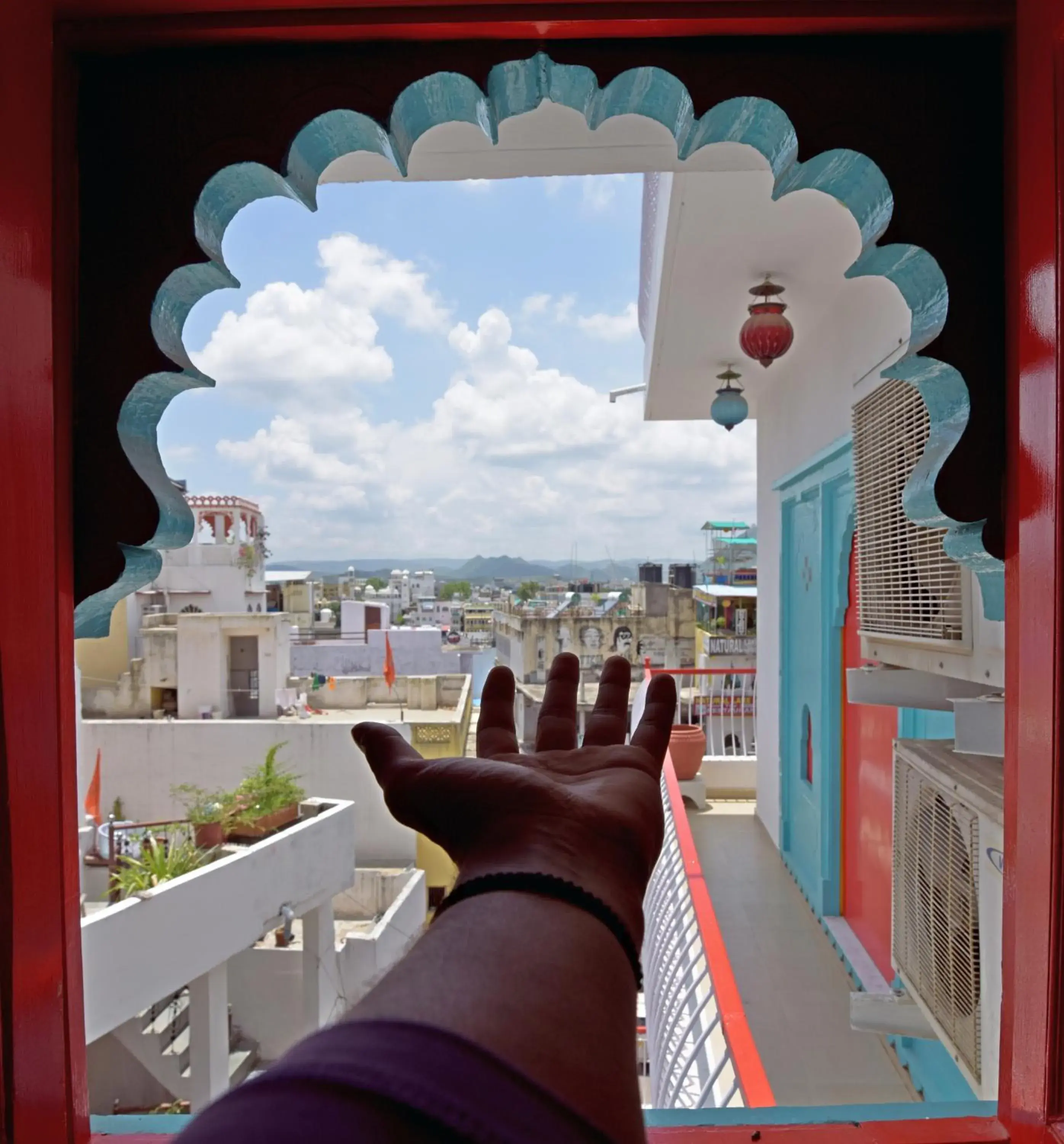 On site, Balcony/Terrace in Banjara Hostel