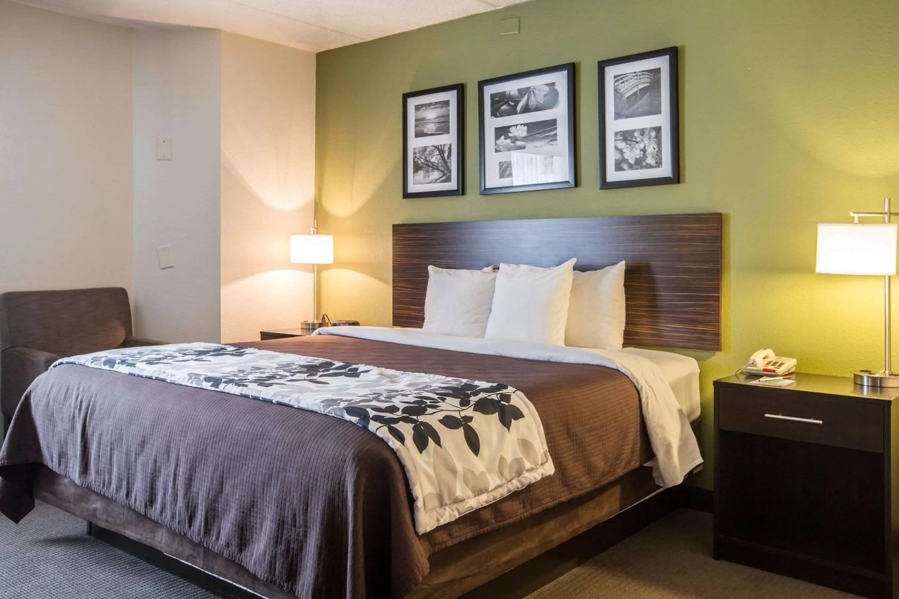 Photo of the whole room, Bed in Sleep Inn Atlanta Airport