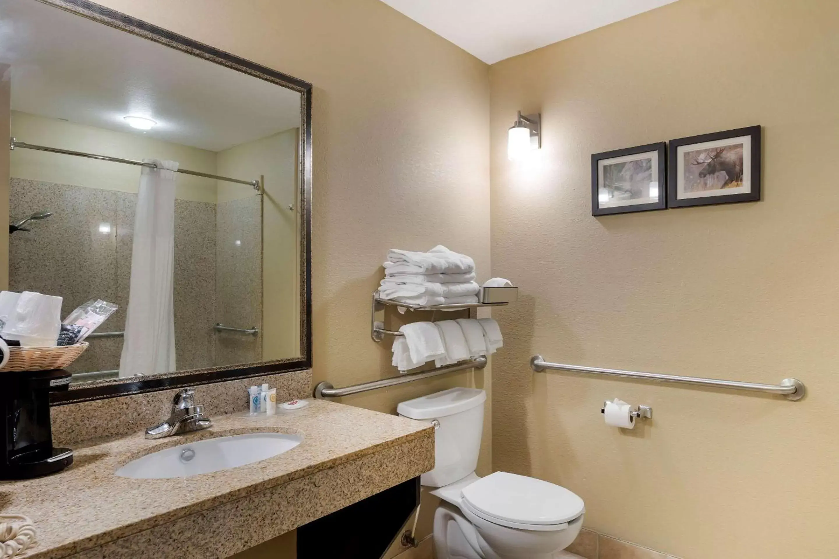 Bathroom in Comfort Suites Anchorage International Airport