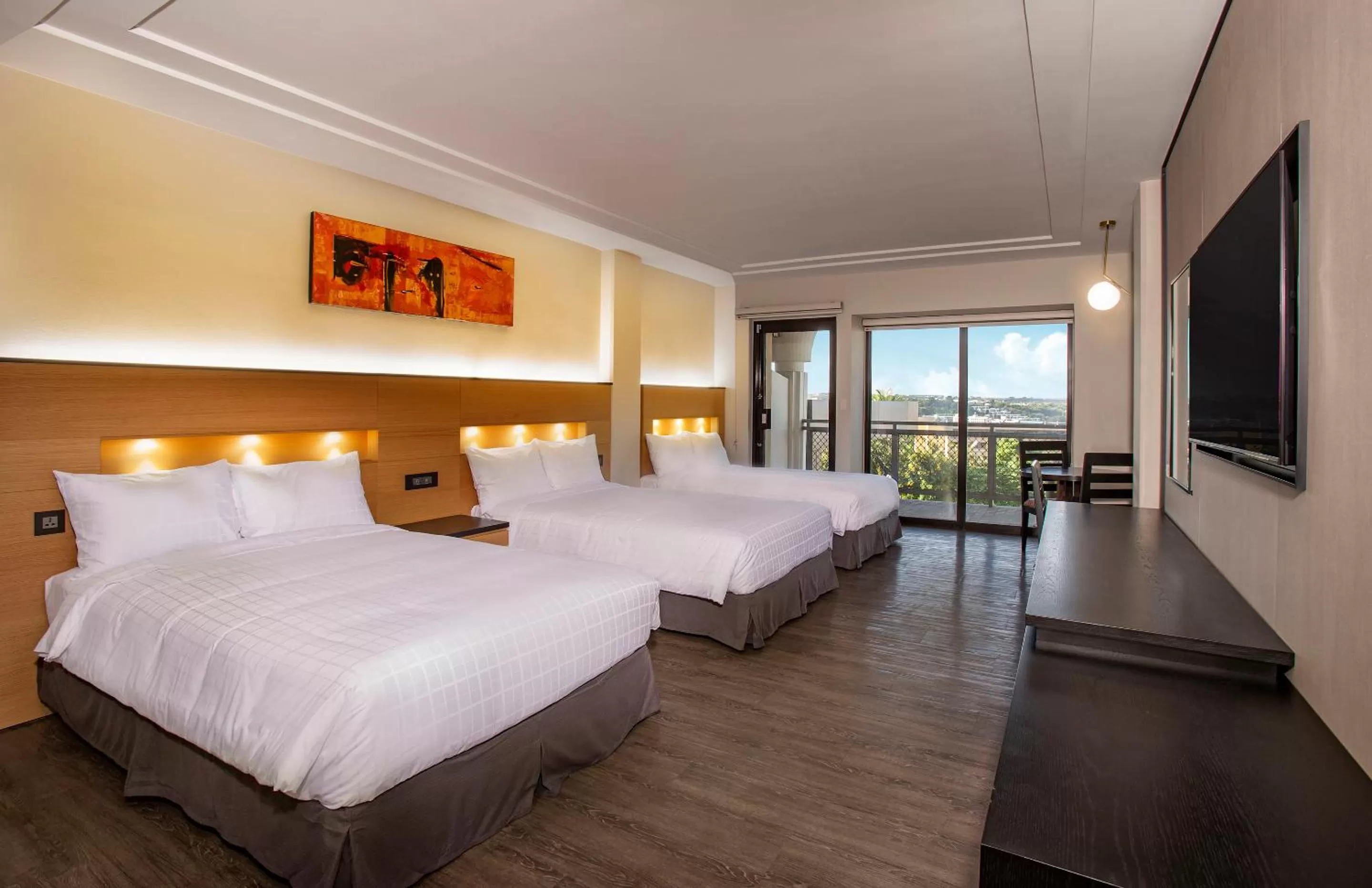 Bed in The Bayview Hotel Guam