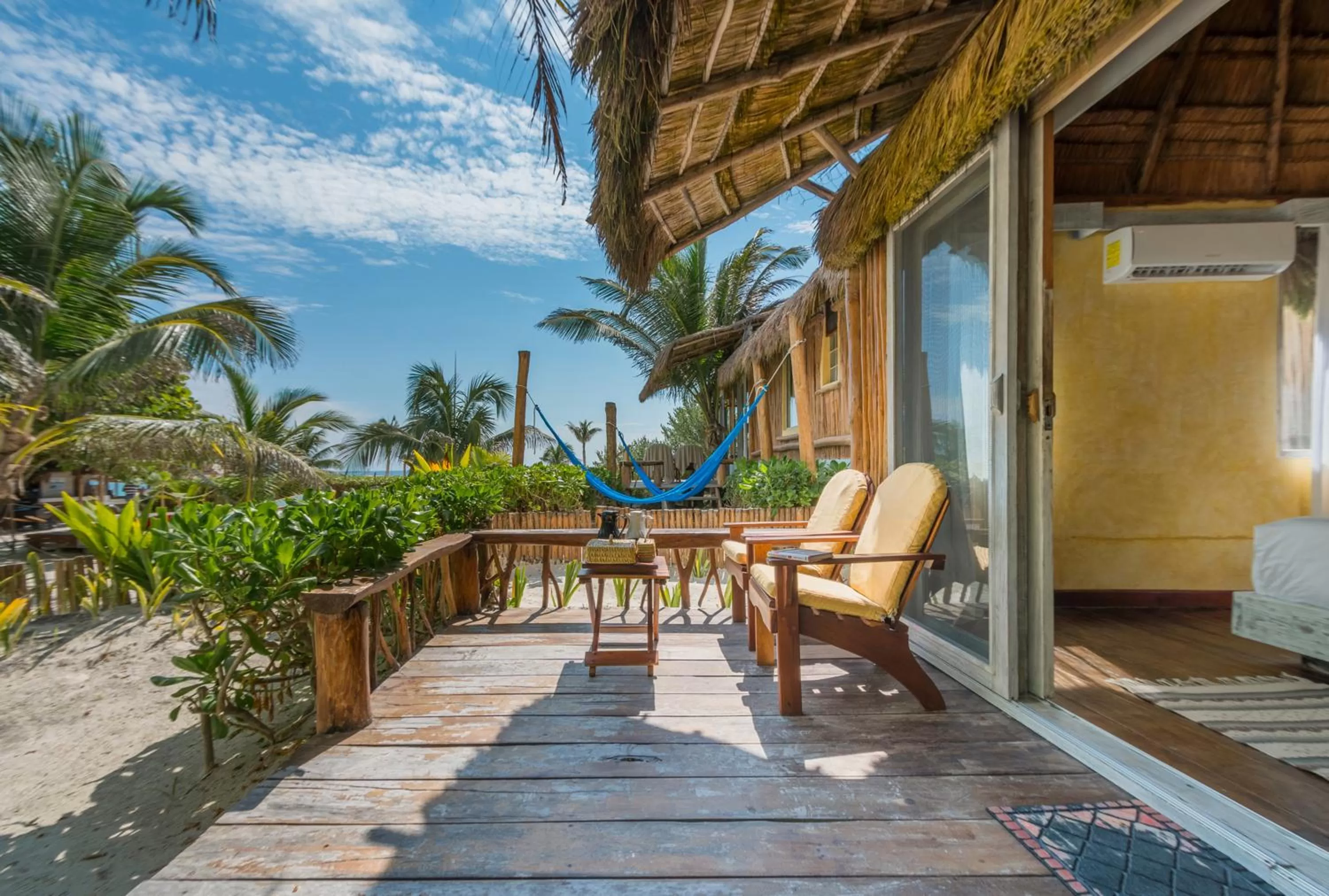 Balcony/Terrace in Villa Pescadores Tulum-Beachfront hotel by Ahau Collection