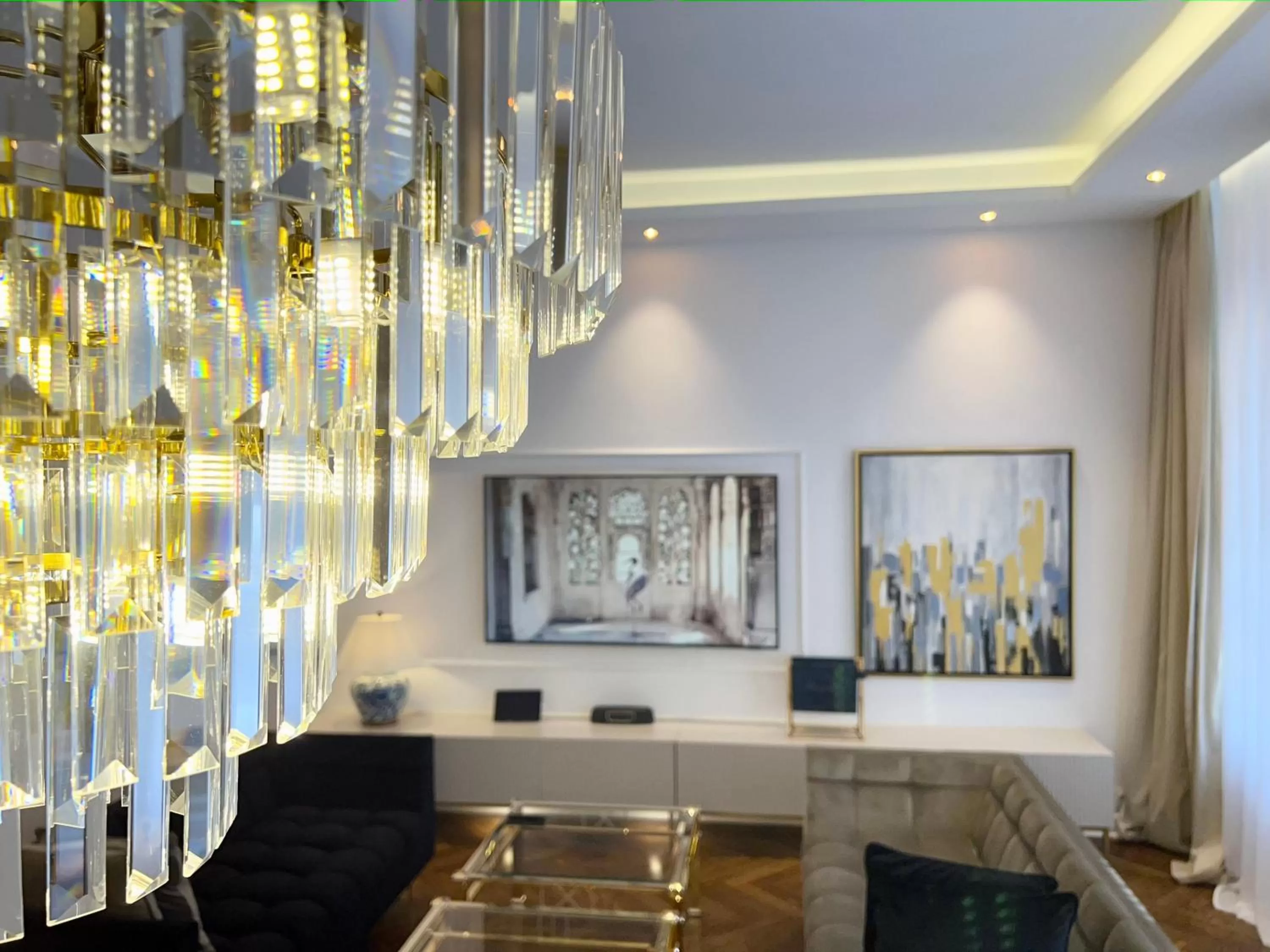 Living room in Luxury Apartments MONDRIAN Market Square III