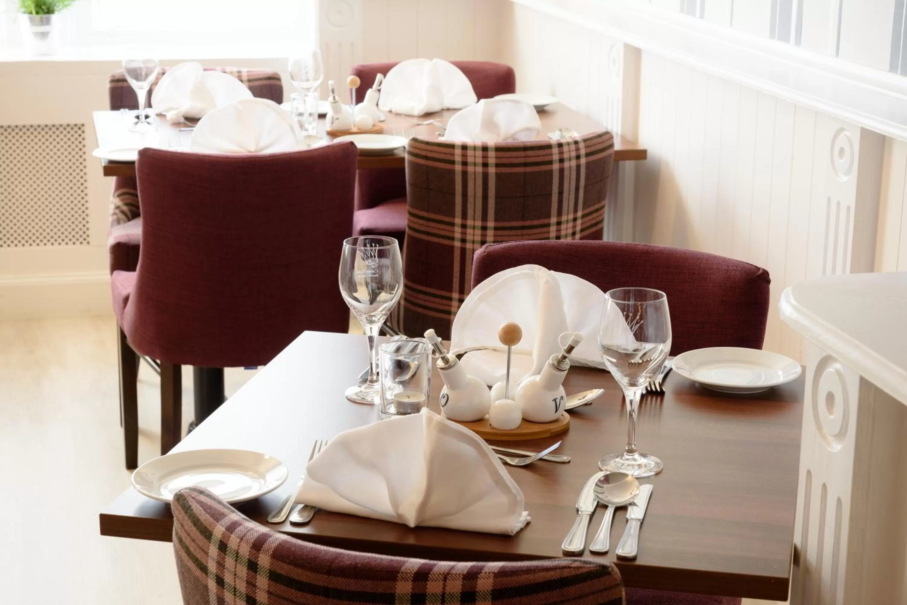 Dining area in The Crown Hotel