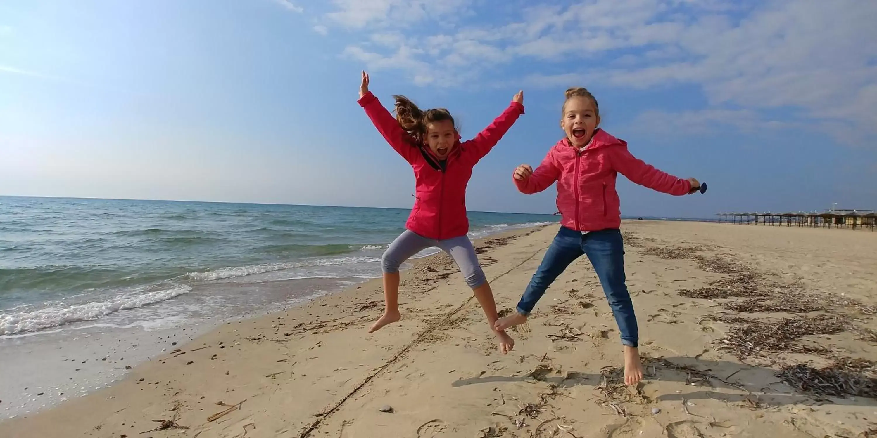 young children, Beach in Sea Star Apartments Kallikratia