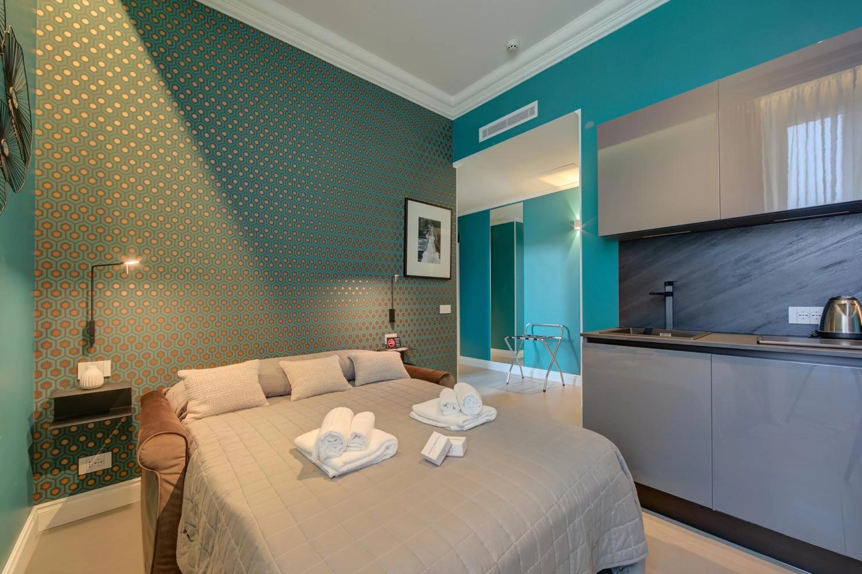 Bedroom, Bed in Boutique Central Apartments- Happy Rentals