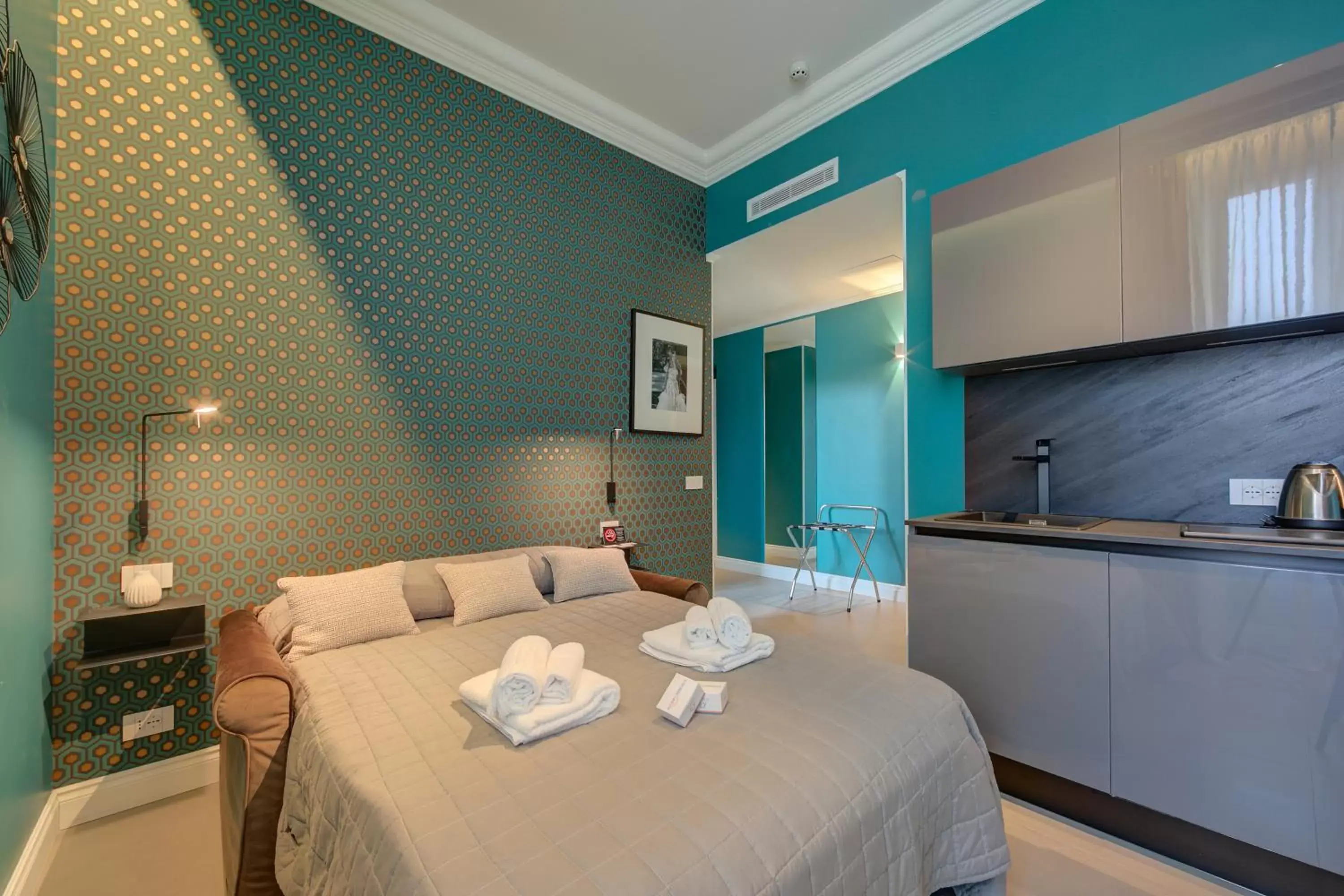 Bedroom, Bed in Boutique Central Apartments- Happy Rentals